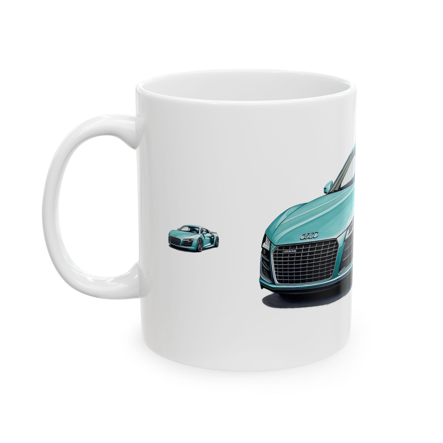 Princess Grace Sporty Car Design Ceramic Mug Perfect for Auto Enthusiasts