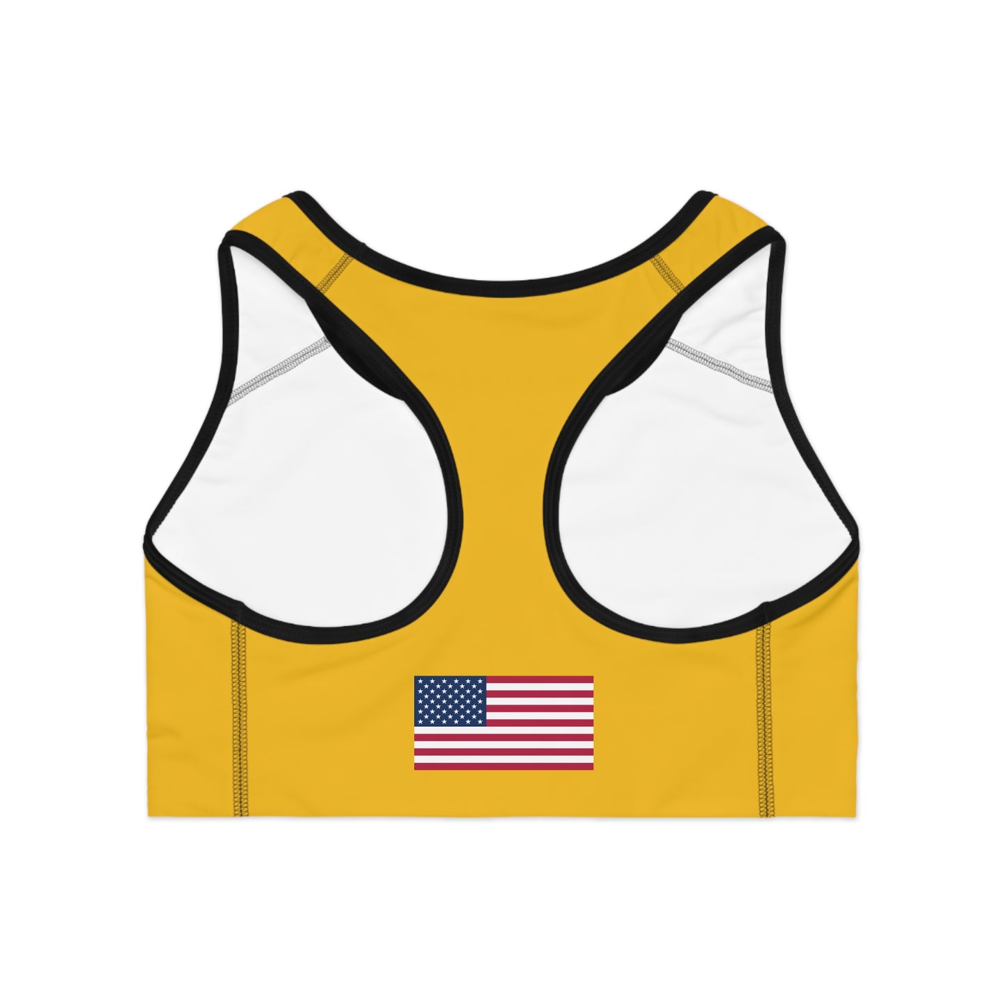 Princess Grace American Flag Sports Bra Perfect for Gym & Patriotism