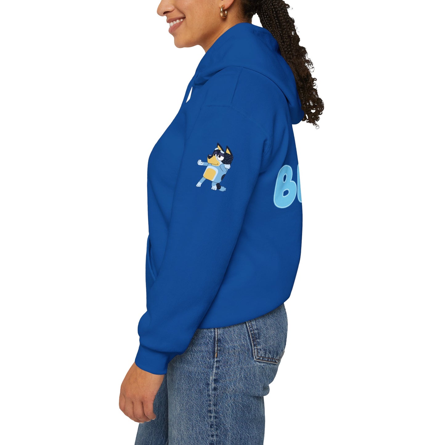 Princess Grace Bluey Unisex Hooded Sweatshirt Cozy Cartoon Style for Kids & Adults