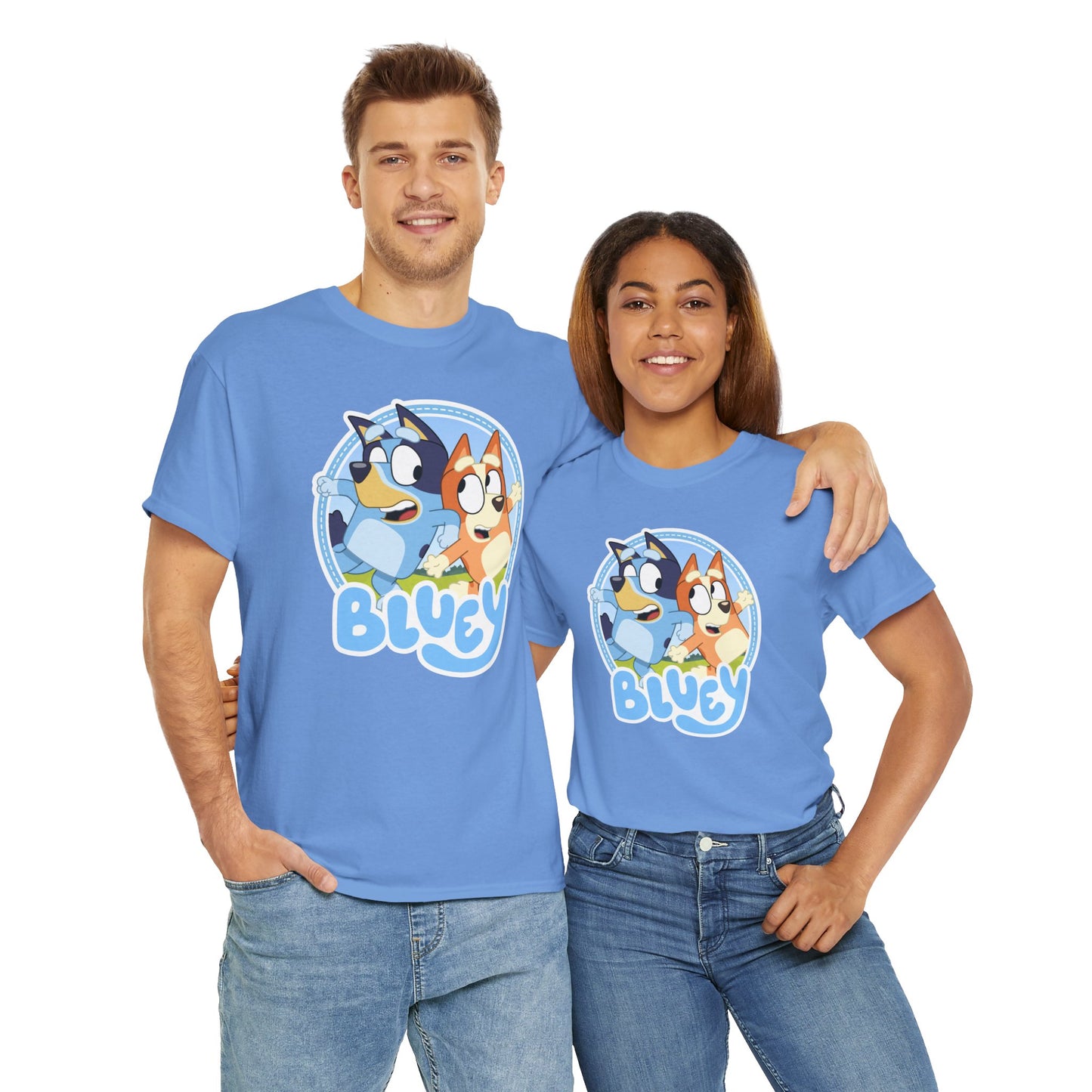 Princess Grace Bluey Fun Unisex Heavy Cotton Tee Perfect Gift for Kids and Cartoon Lovers