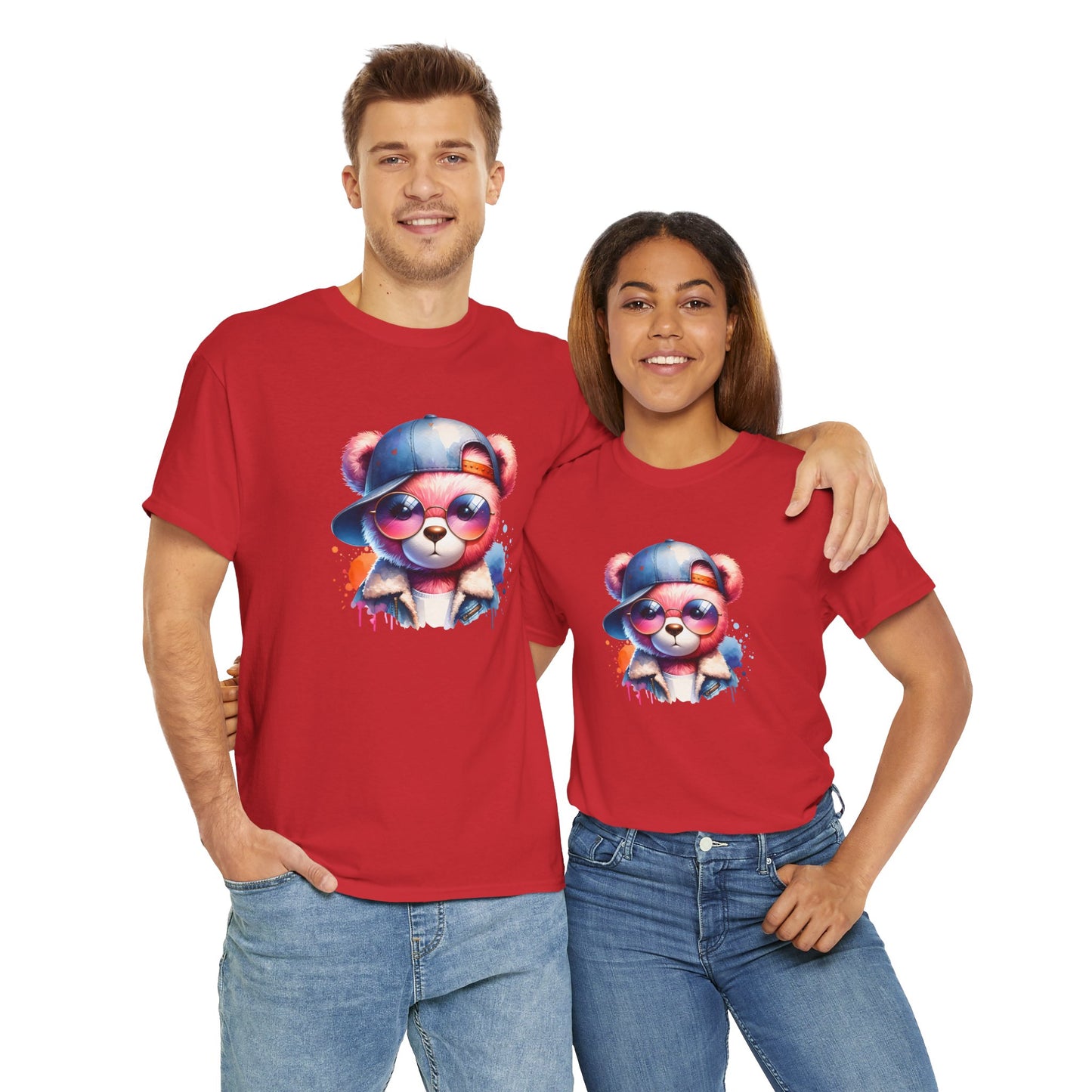 Princess Grace Cool Bear Graphic Unisex Heavy Cotton Tee Trendy Streetwear T-Shirt