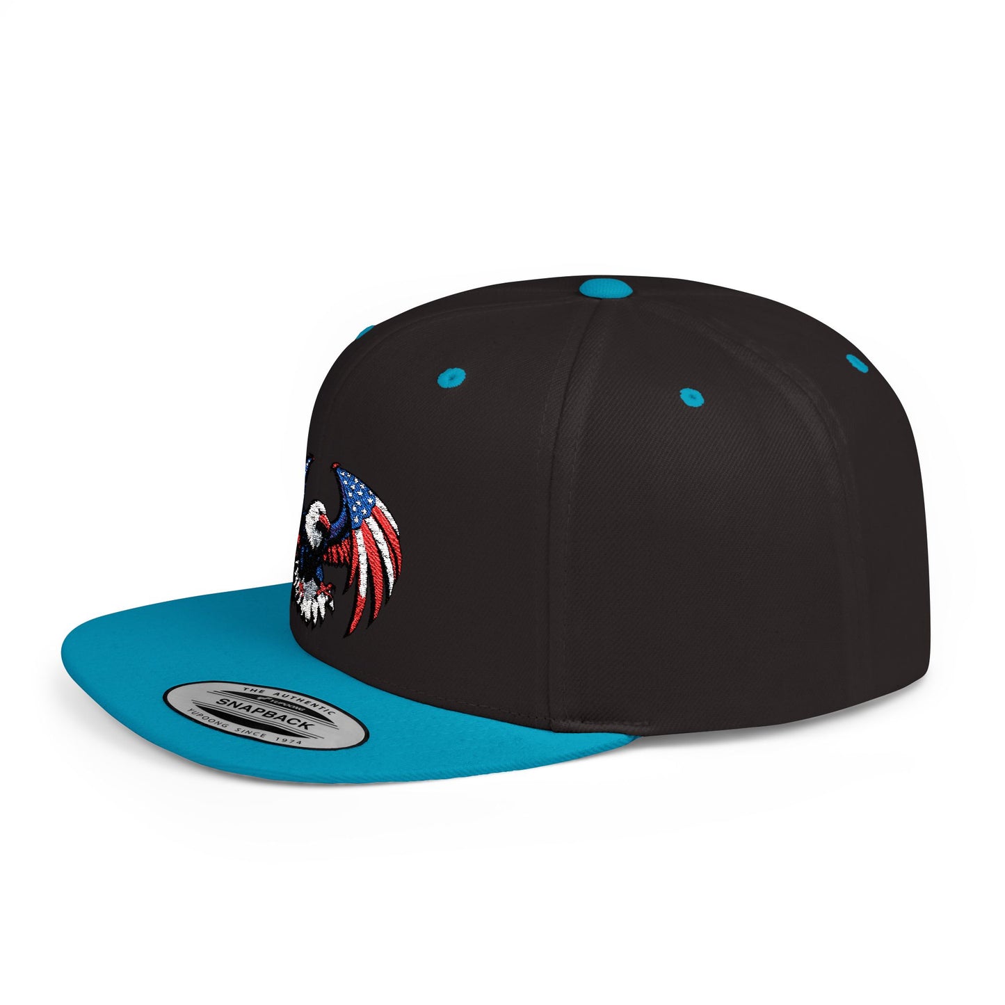 Princess Grace Patriotic Eagle Flat Bill Snapback Hat