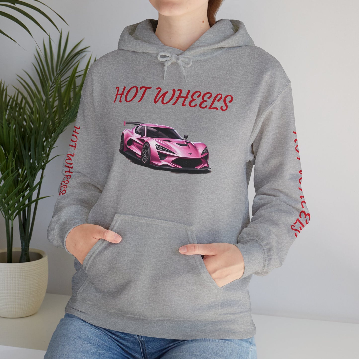 Princess Grace Hot Wheels Unisex Hoodie Stylish Pink Racing Car Design