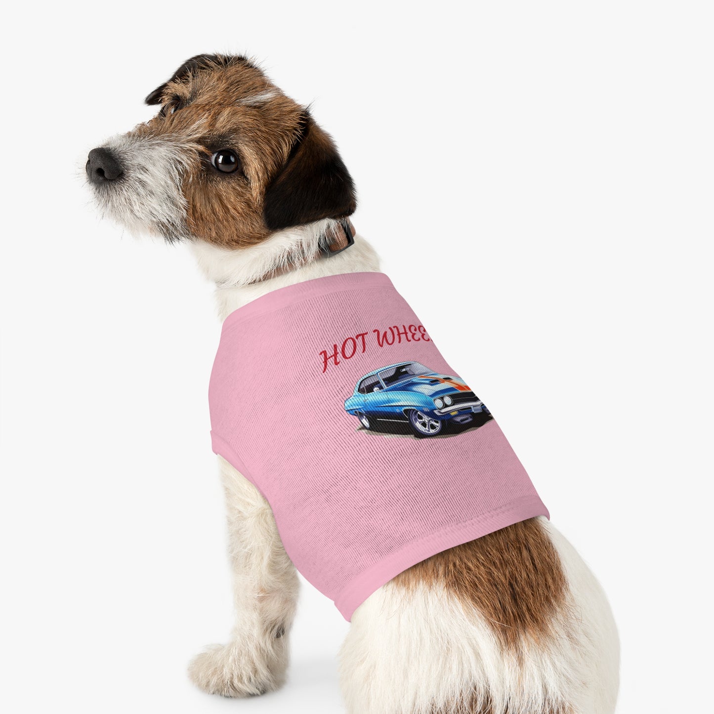 Princess Grace Retro Hot Wheels Pet Tank Top Stylish Dog Apparel for Car Lovers