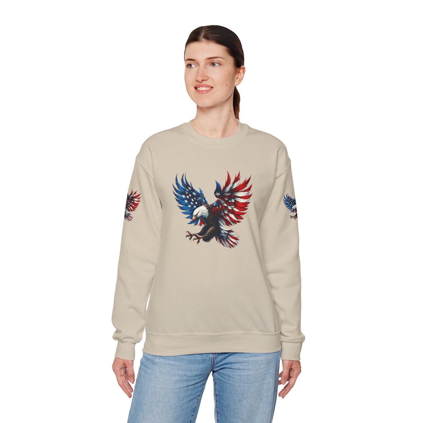 Princess Grace Patriotic Eagle Unisex Crewneck Sweatshirt