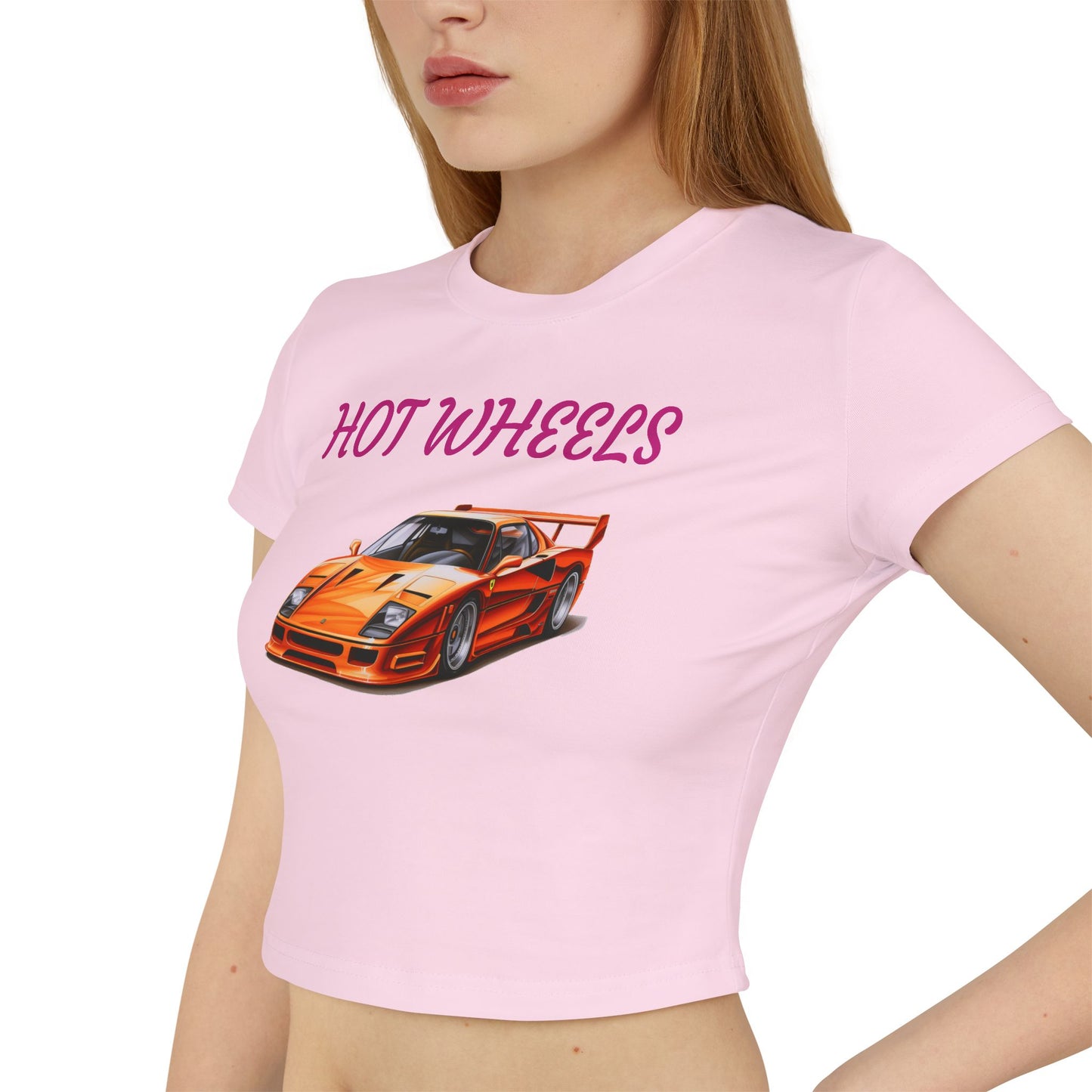 Princess Grace Cool Hot Wheels Women's Baby Tee Retro Car Graphic Top