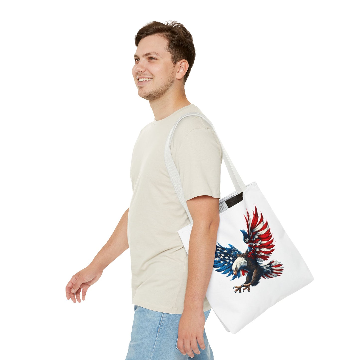 Princess Grace Patriotic American Eagle Tote Bag Bold Freedom Design