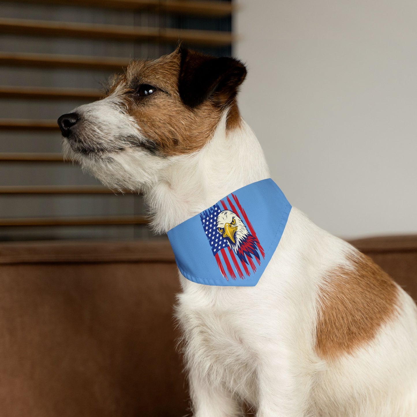 Princess Grace Patriotic Pet Bandana Collar USA Eagle Design for Dogs