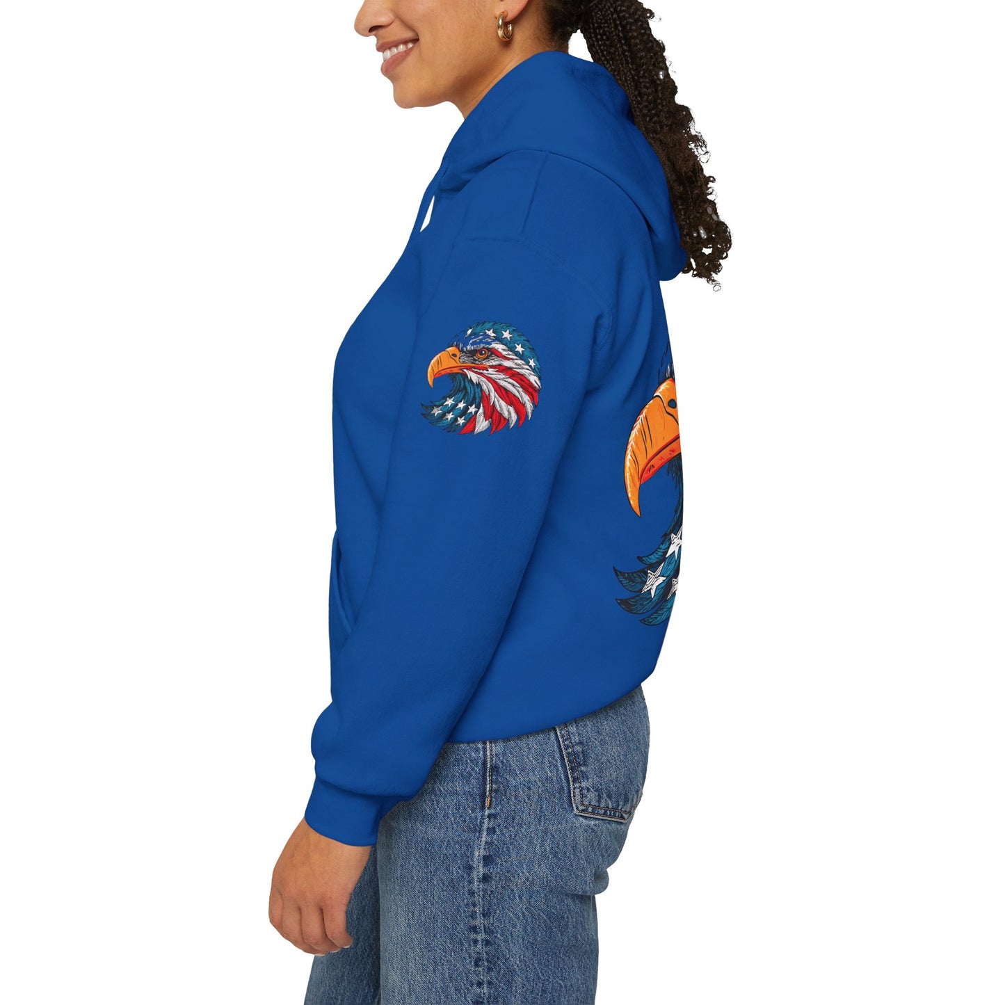 Princess Grace Patriotic Eagle Hoodie Unisex Heavy Blend Sweatshirt