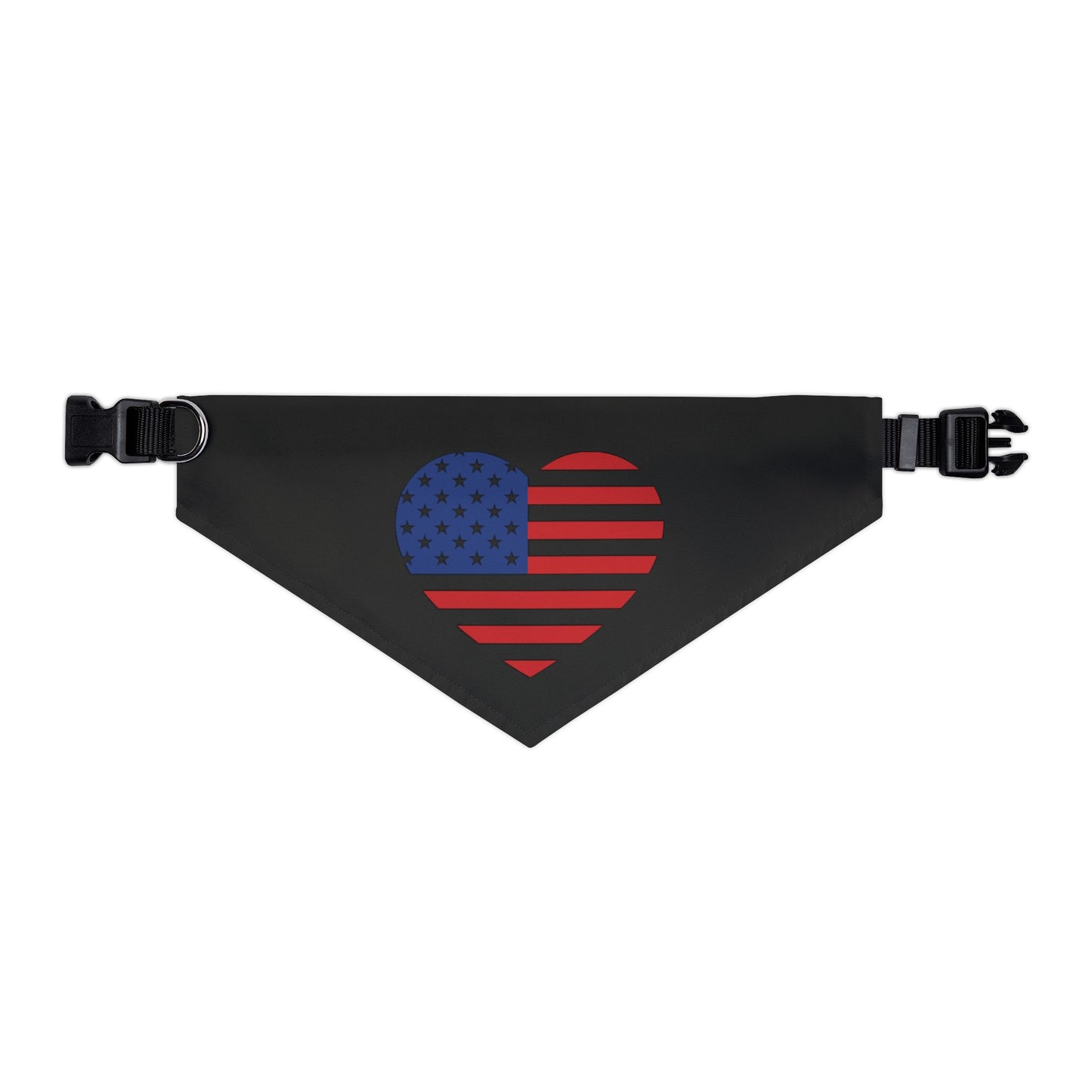 Princess Grace Patriotic Pet Bandana Collar American Flag Heart Design for Dogs