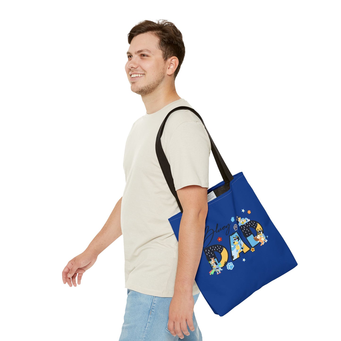 Princess Grace Bluey Dad Tote Bag Fun and Colorful Gift for Dog Lovers