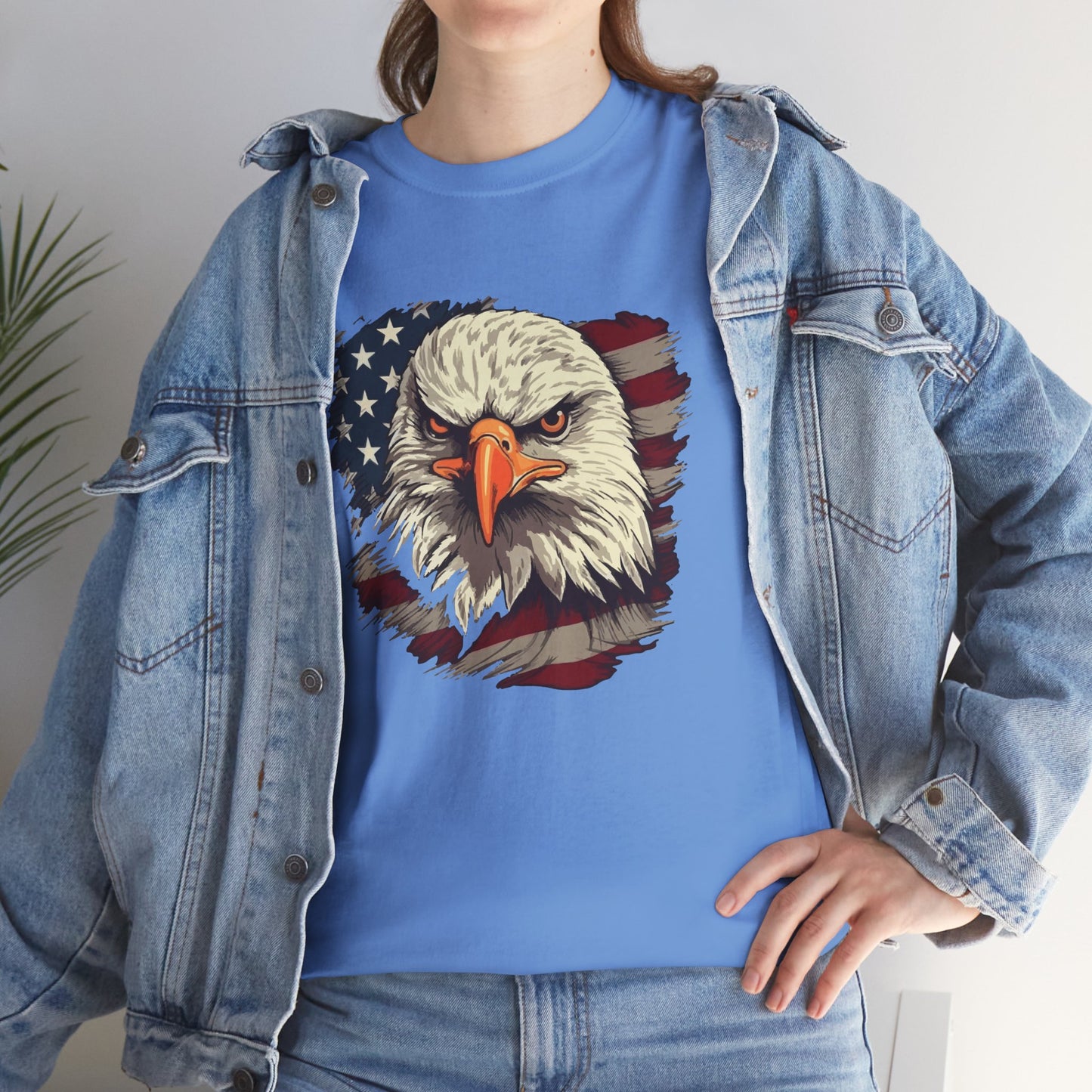 Princess Grace Patriotic Eagle Graphic Tee Unisex Heavy Cotton T-Shirt