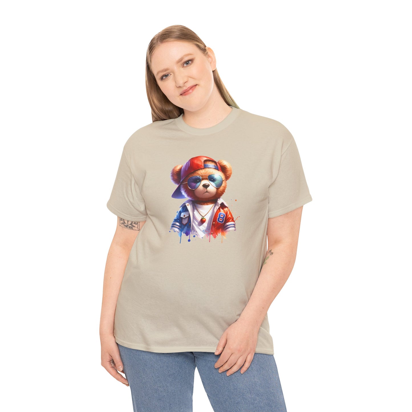 Princess Grace Cool Bear Graphic Unisex Heavy Cotton Tee