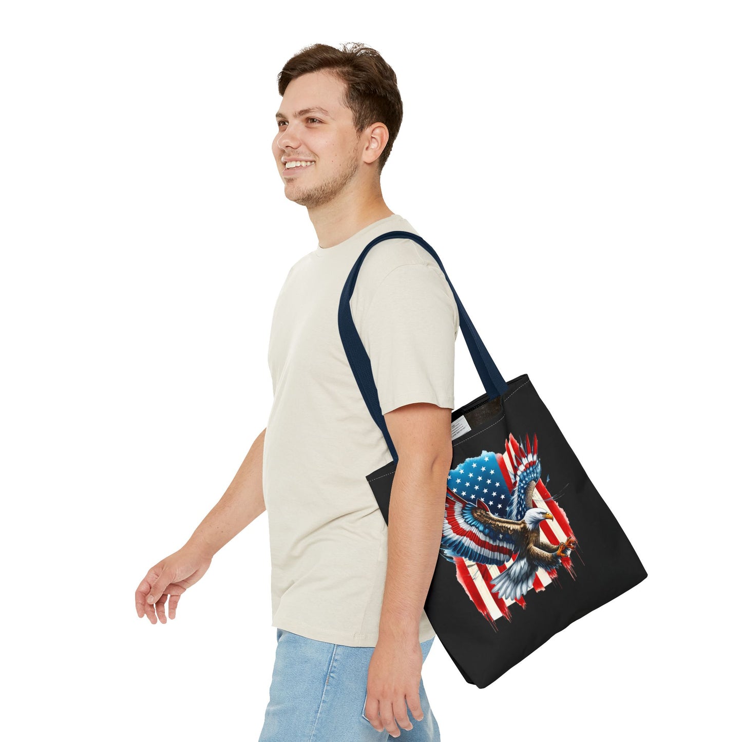 Princess Grace Patriotic Eagle Tote Bag American Flag Design