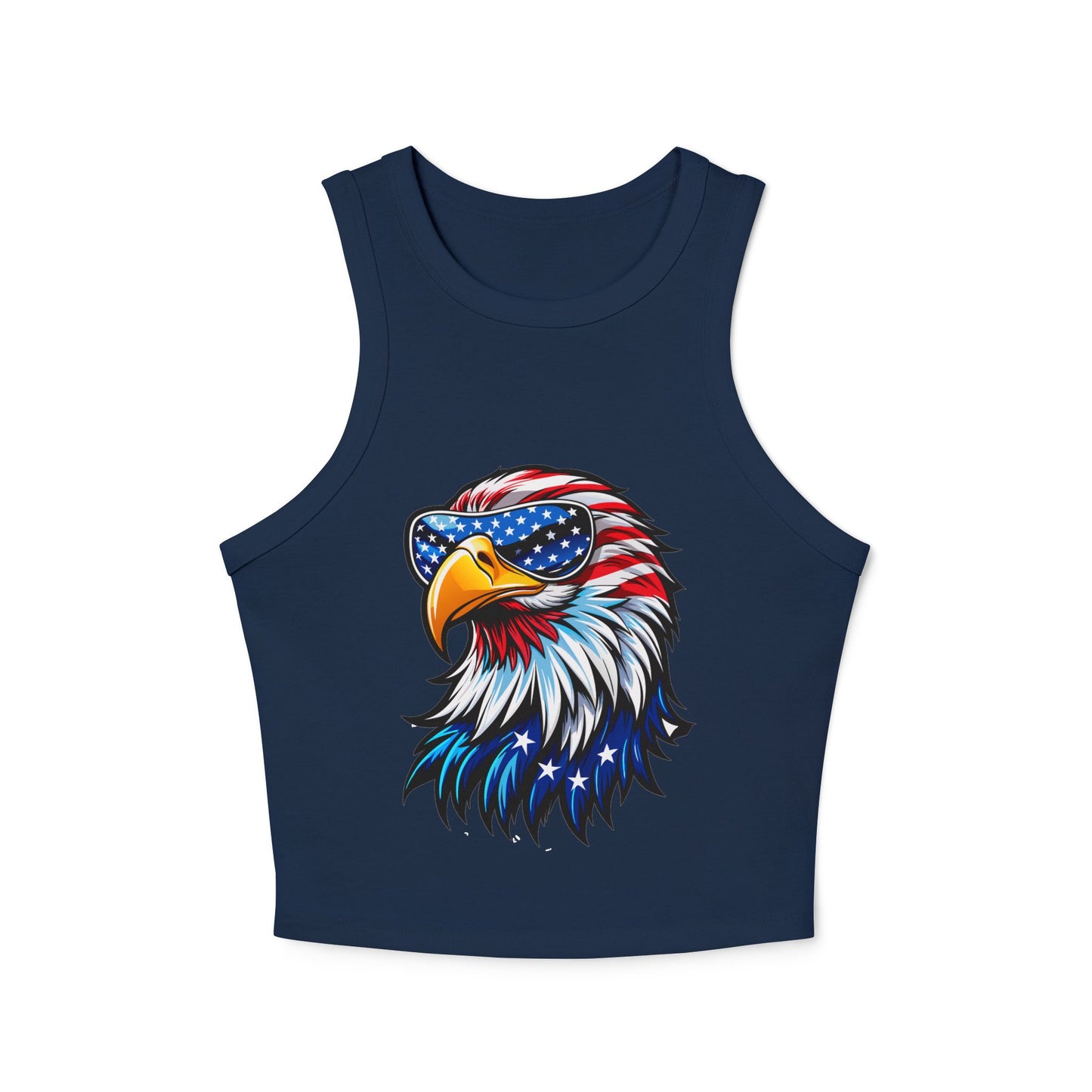 Princess Grace Patriotic Eagle Racer Tank Top USA Inspired Women's Activewear