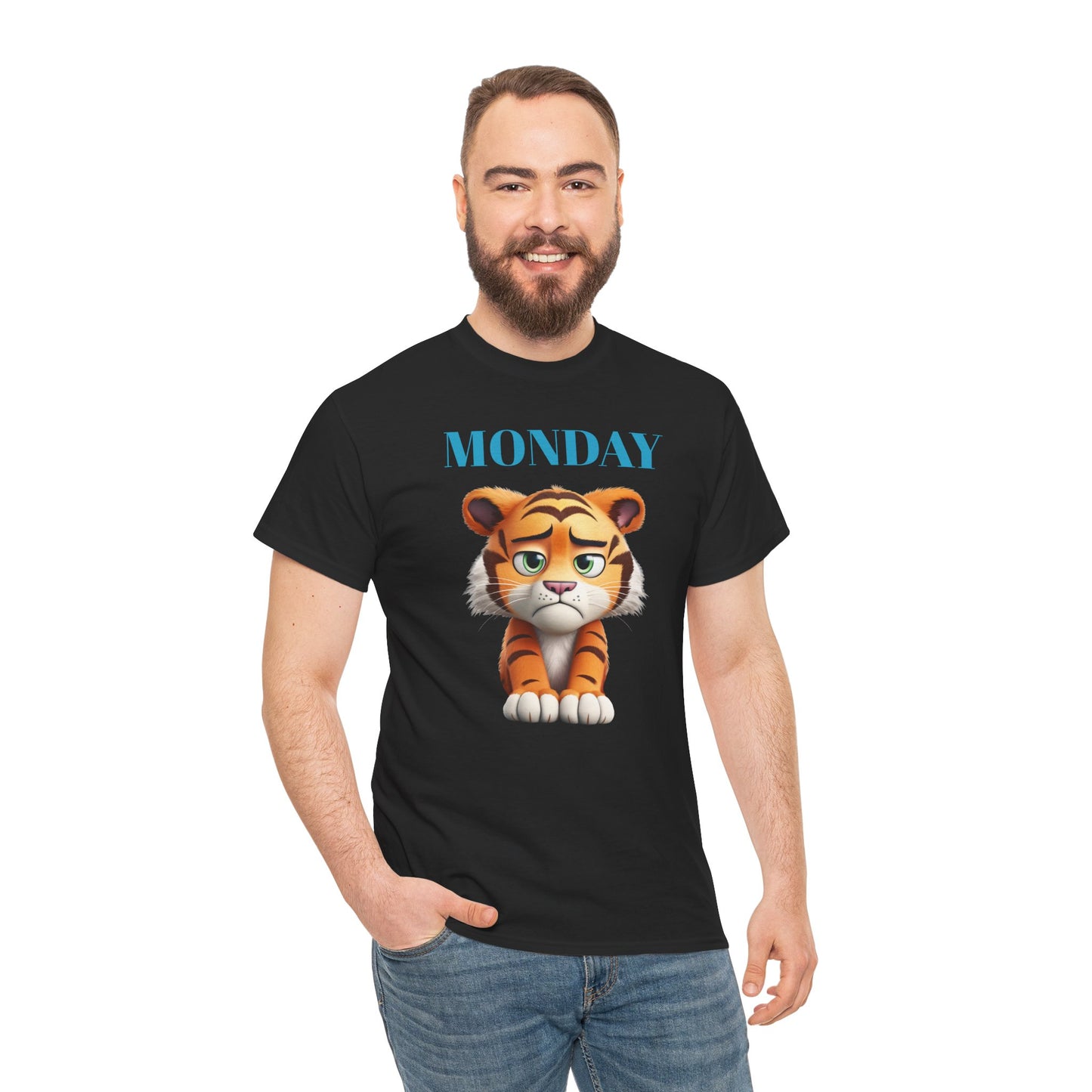 Princess Grace Funny Monday Tiger Unisex Heavy Cotton Tee