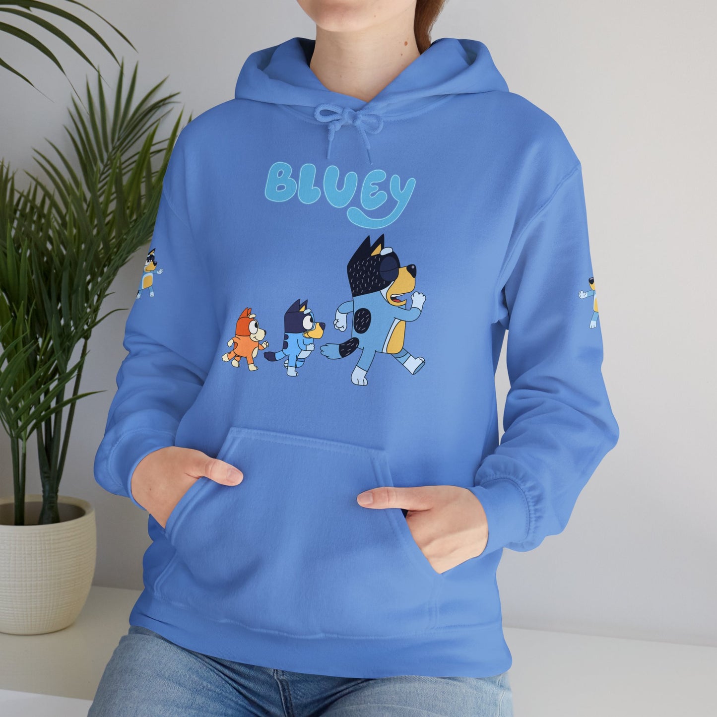 Princess Grace Bluey Unisex Hoodie Cozy Cartoon Sweatshirt for Kids & Adults