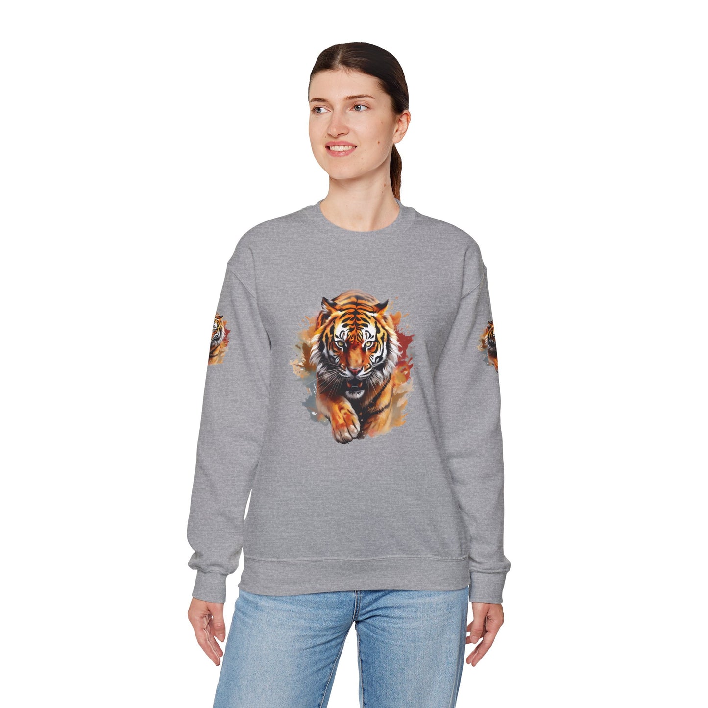 Princess Grace Majestic Tiger Unisex Heavy Blend Crewneck Sweatshirt