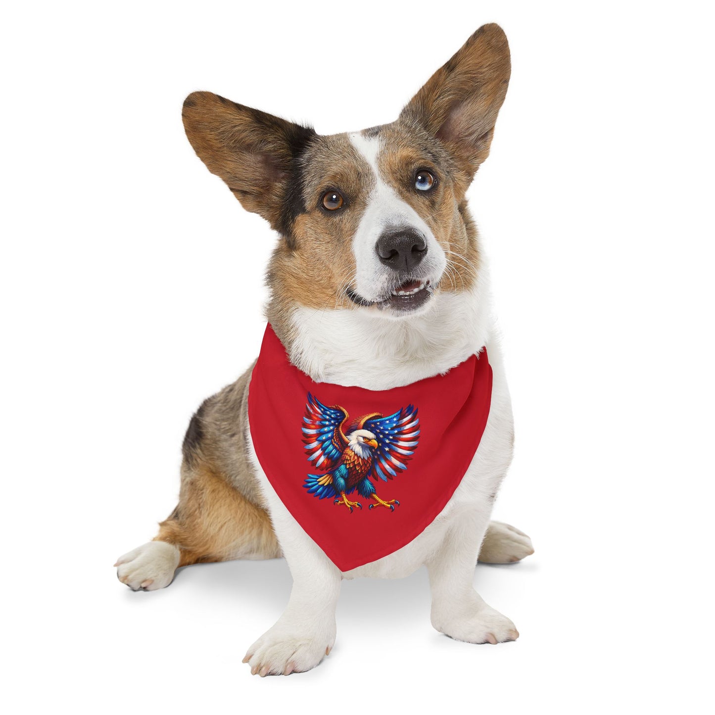 Princess Grace Patriotic Eagle Pet Bandana Collar Independence Day Dog Accessory