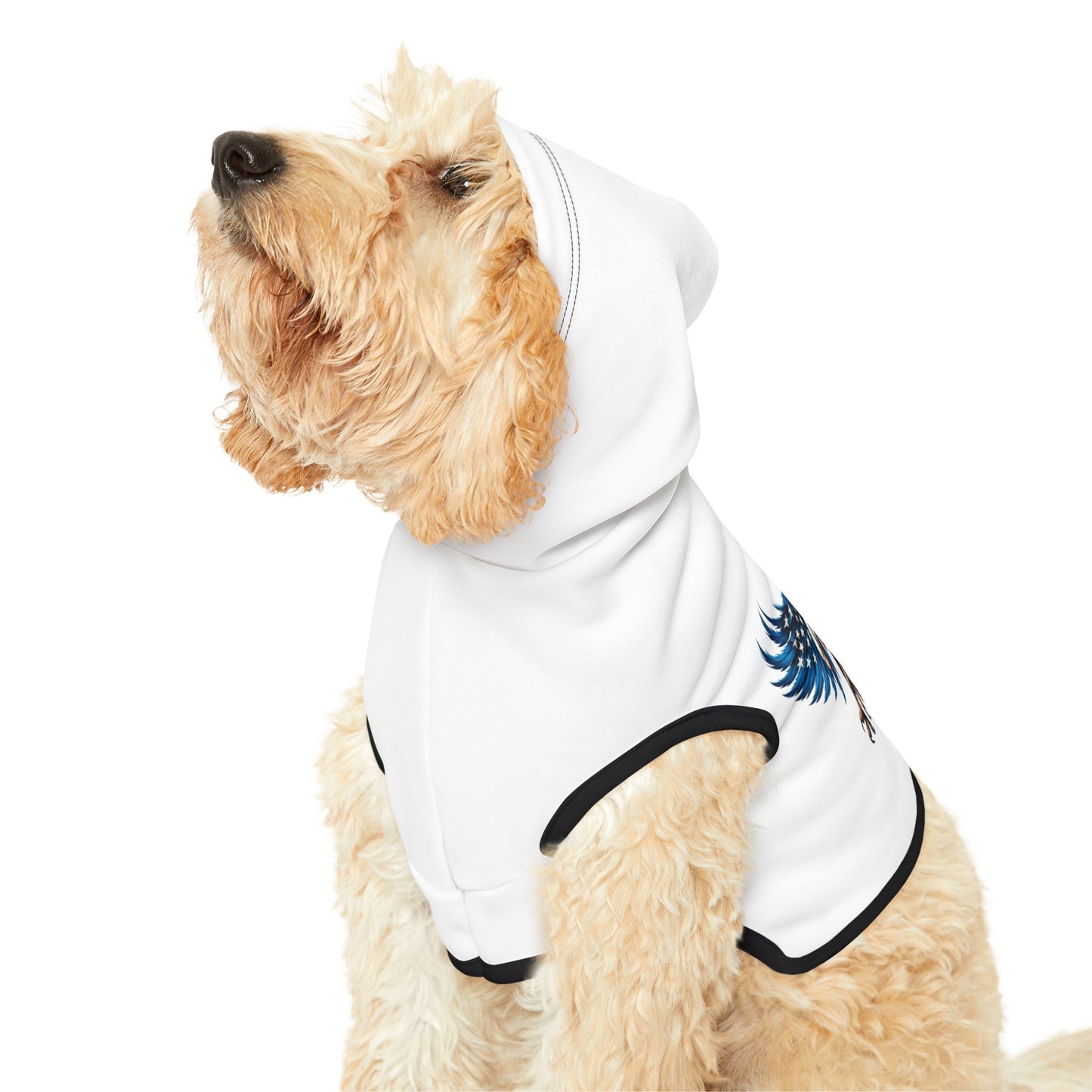 Princess Grace Patriotic Eagle Pet Hoodie Perfect for Independence Day Celebrations