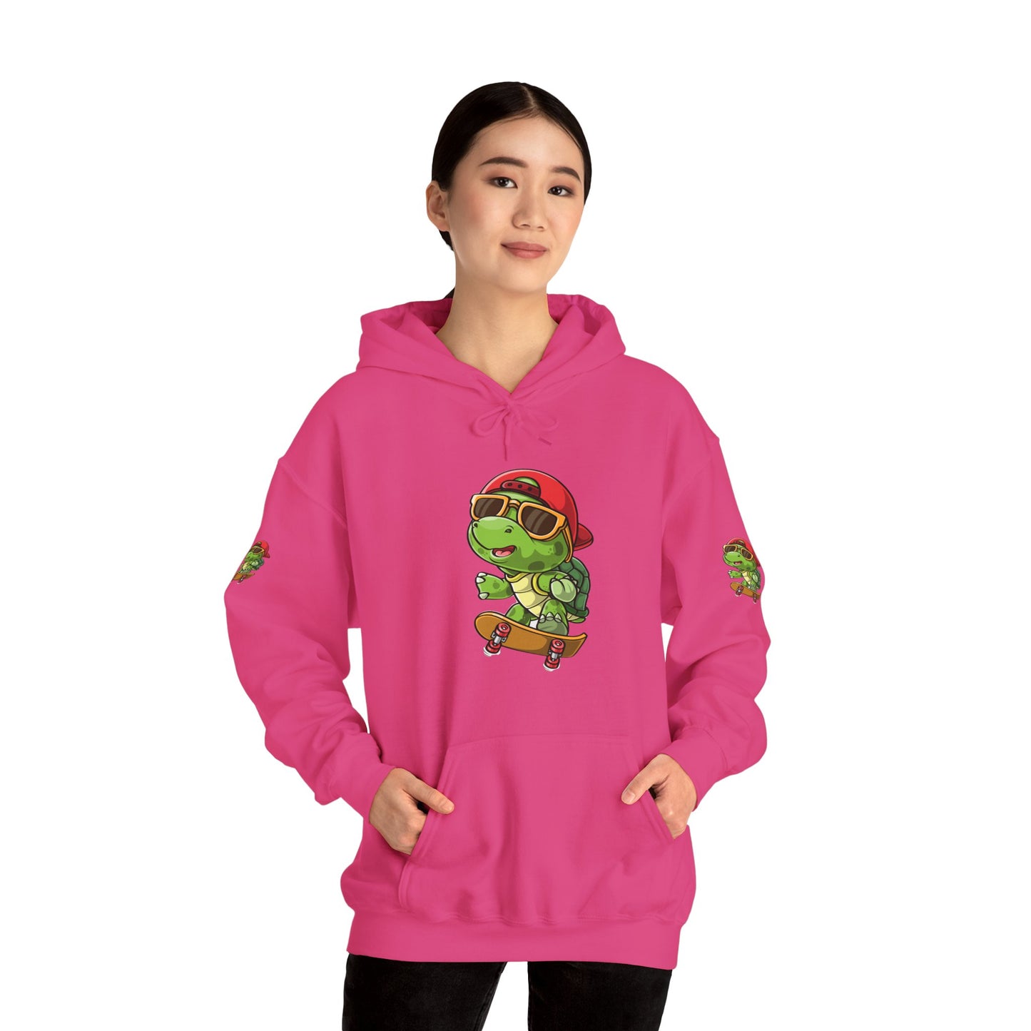 Princess Grace Cool Skateboarding Turtle Unisex Hoodie Fun and Stylish