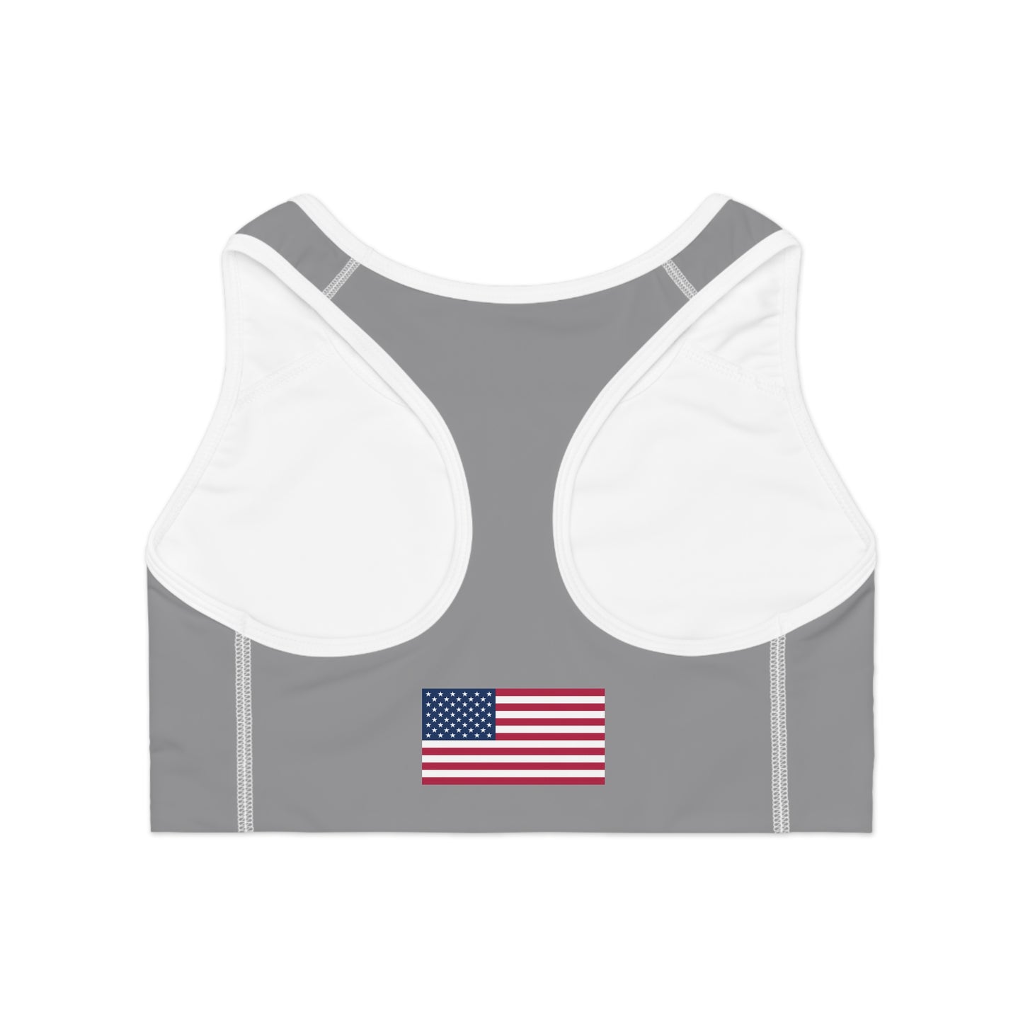 Princess Grace Patriotic Sports Bra USA Flag Design for Active Lifestyle