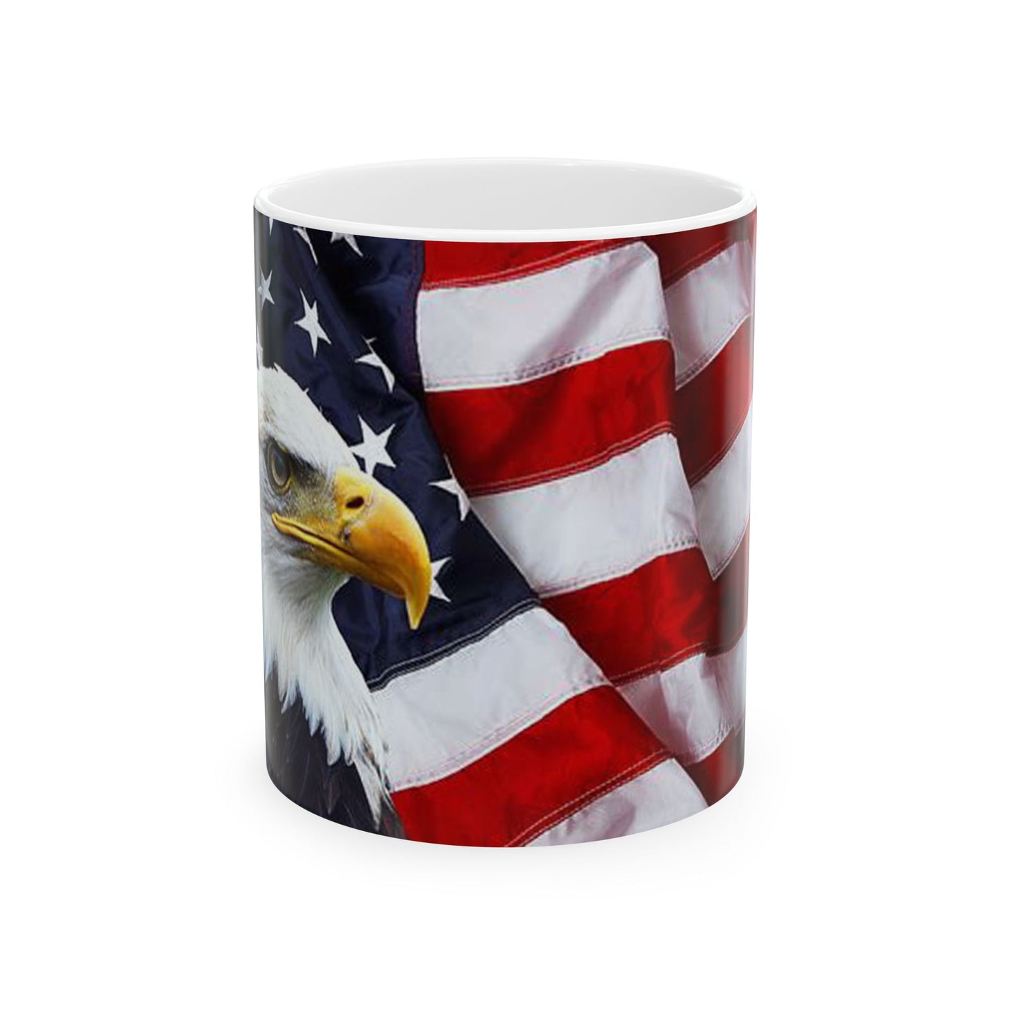 Princess Grace Patriotic Eagle Ceramic Mug Perfect for Veterans Day, Independence Day, Coffee Lovers, Gifts, USA Decor