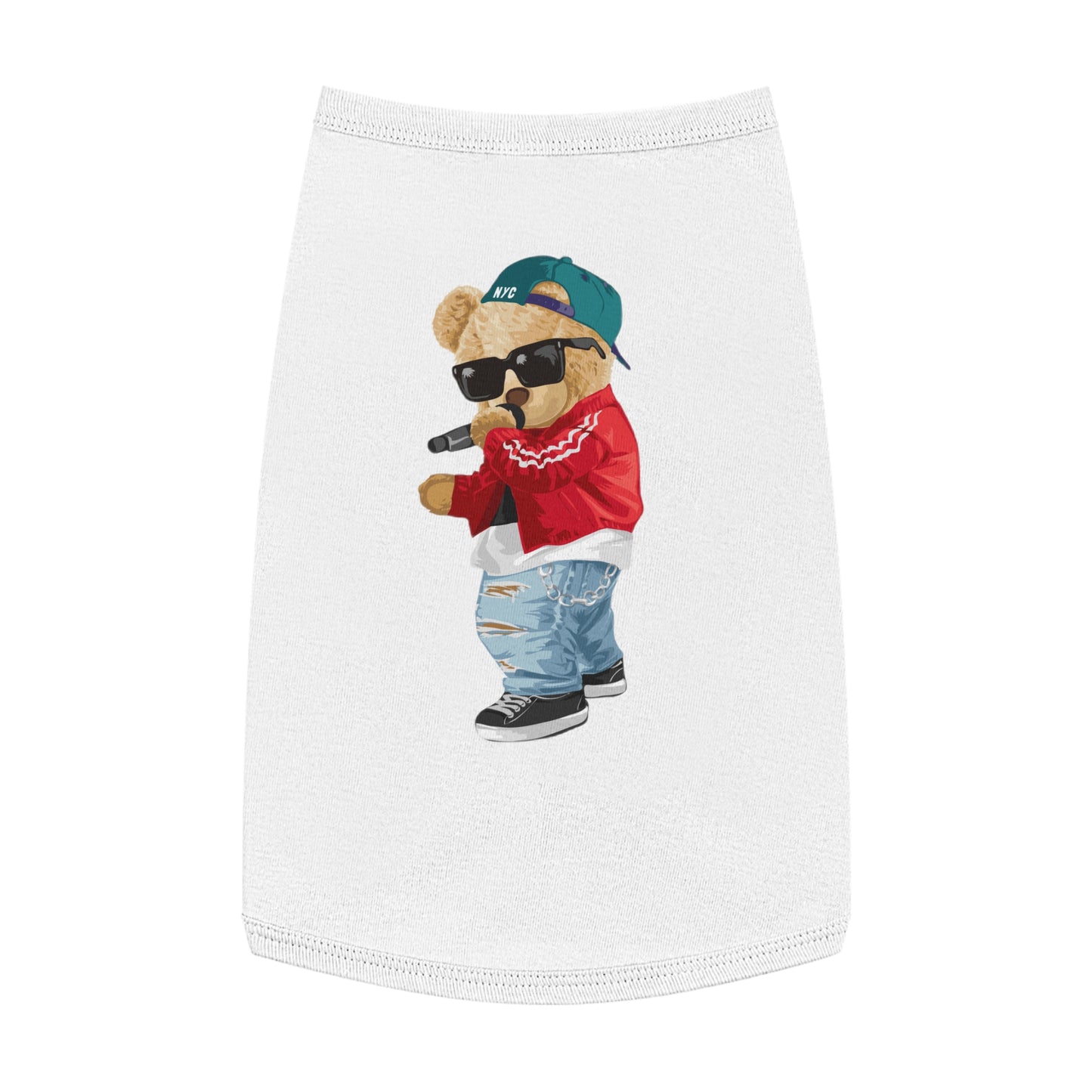 Princess Grace CUTE Cool Bear Hip-Hop Pet Tank Top Trendy Dog Apparel for Stylish Pets
