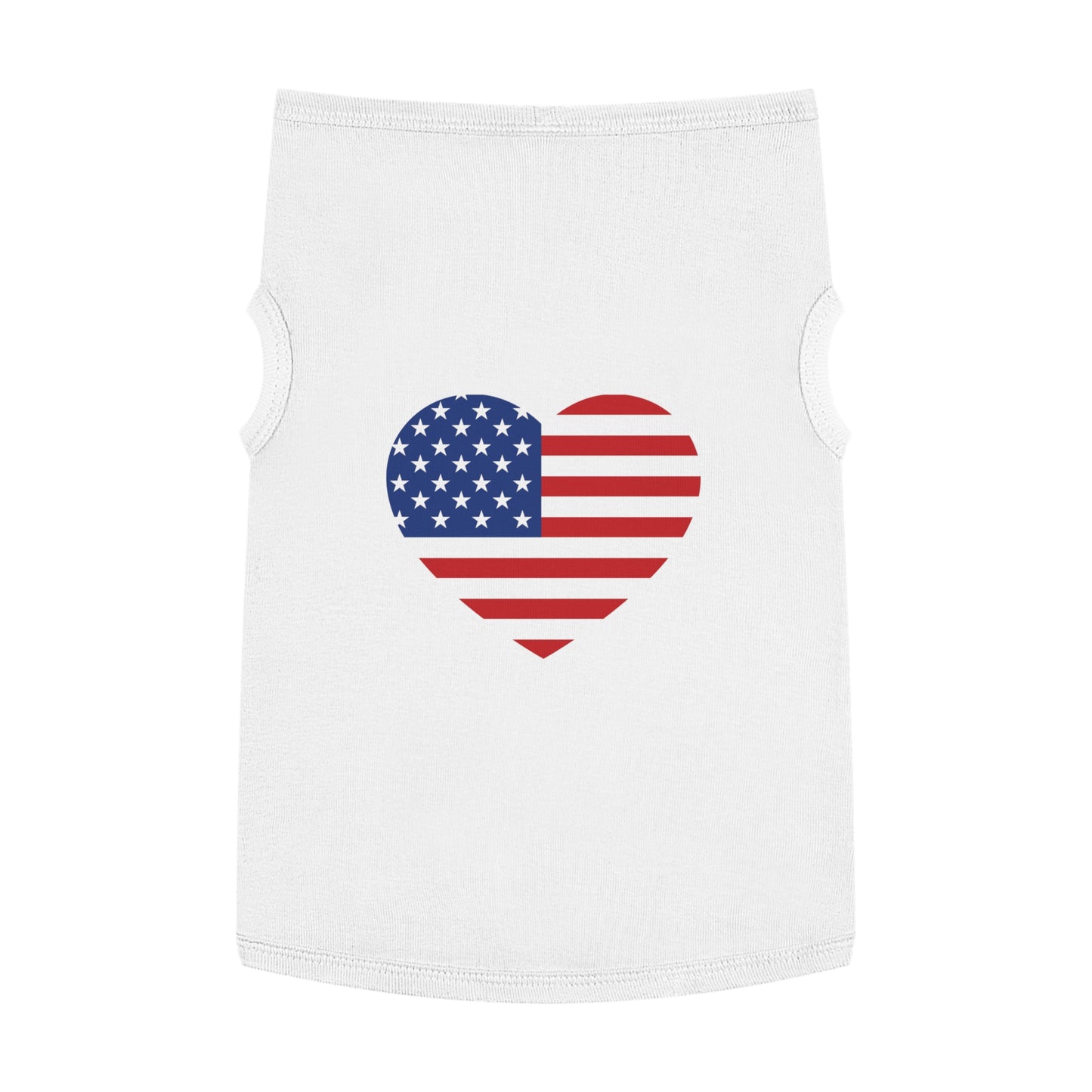 Princess Grace USA Flag Heart Pet Tank Top Patriotic Dog Apparel for Independence Day