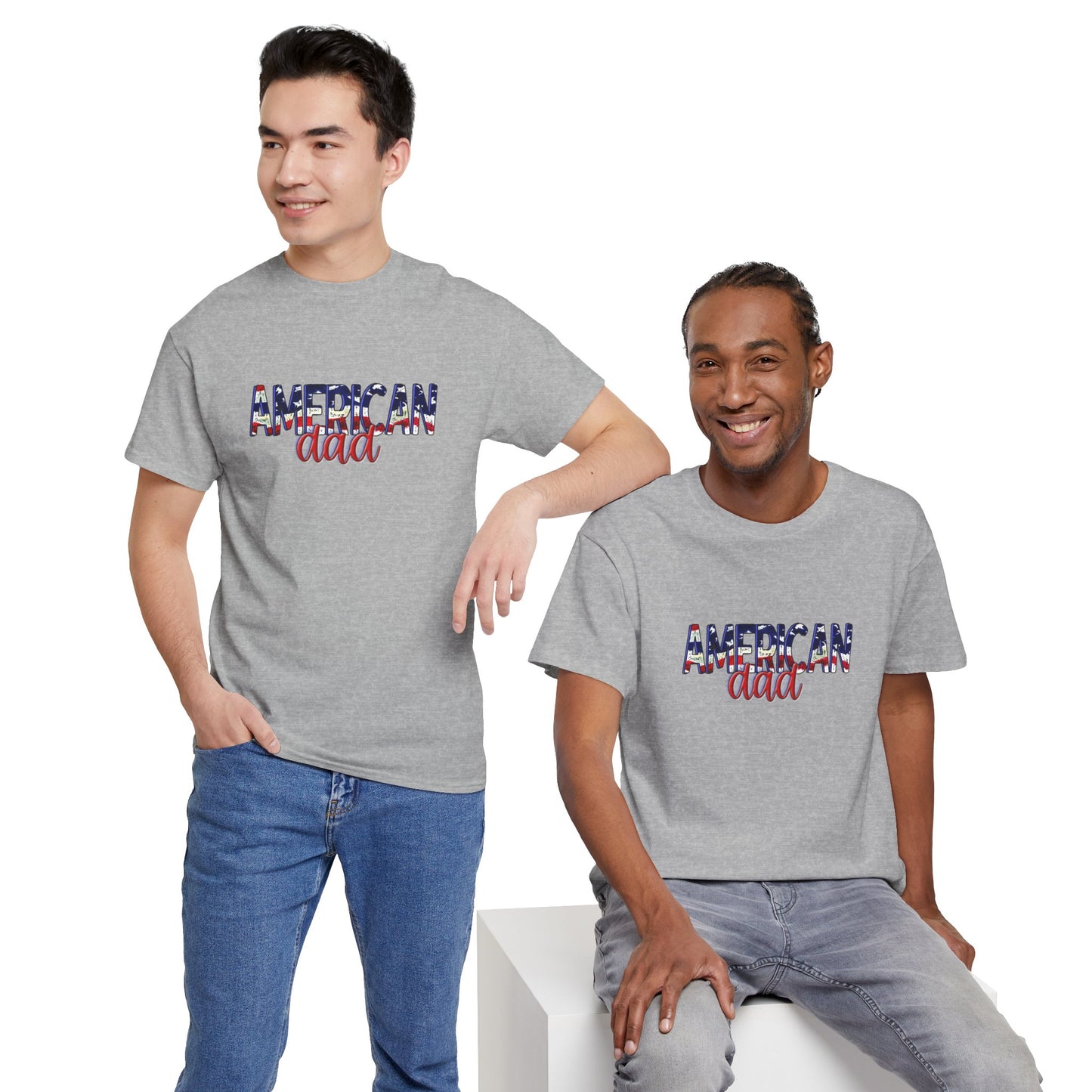 Princess Grace Patriotic American Dad Tee Unisex Heavy Cotton T-Shirt
