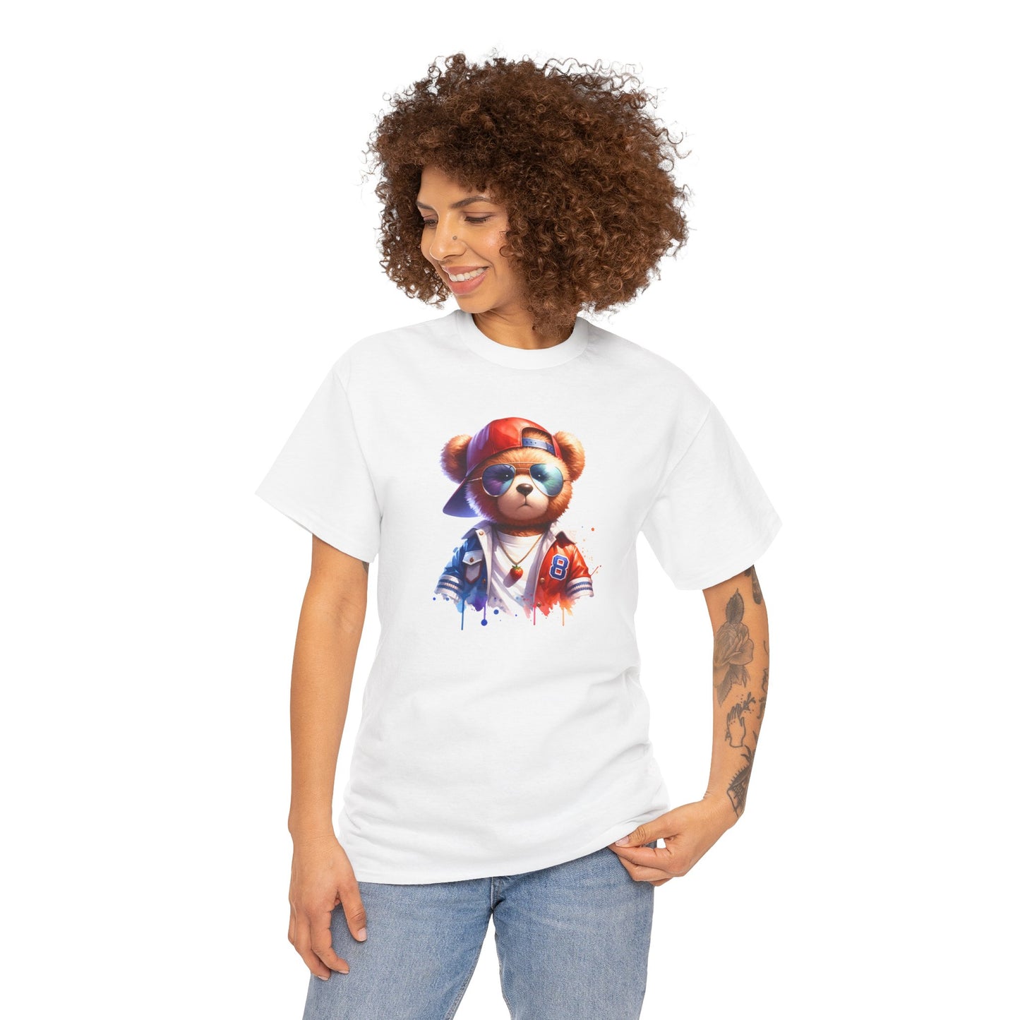 Princess Grace Cool Bear Graphic Unisex Heavy Cotton Tee