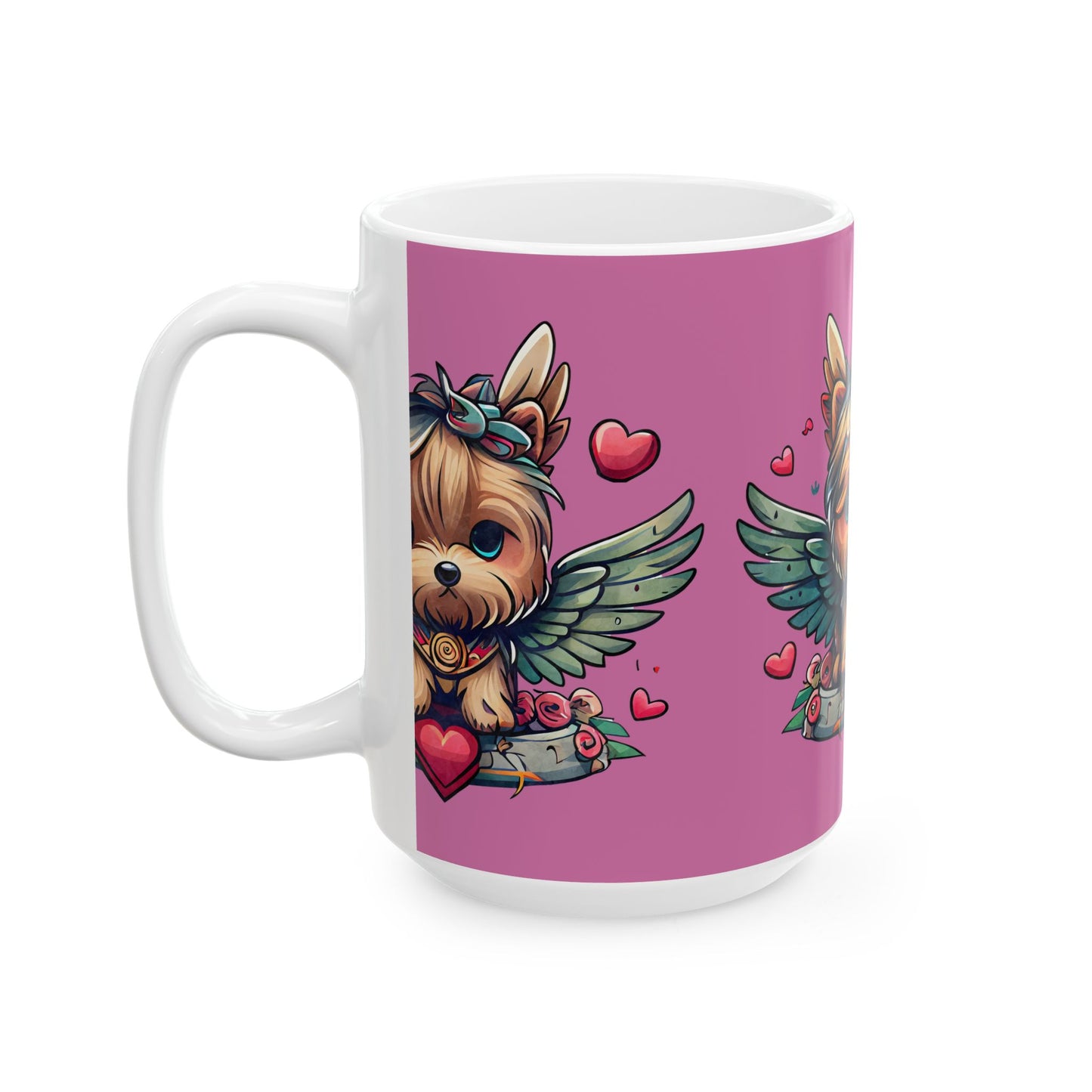 Princess Grace Cute Angelic Yorkie Ceramic Mug Perfect Gift for Pet Lovers
