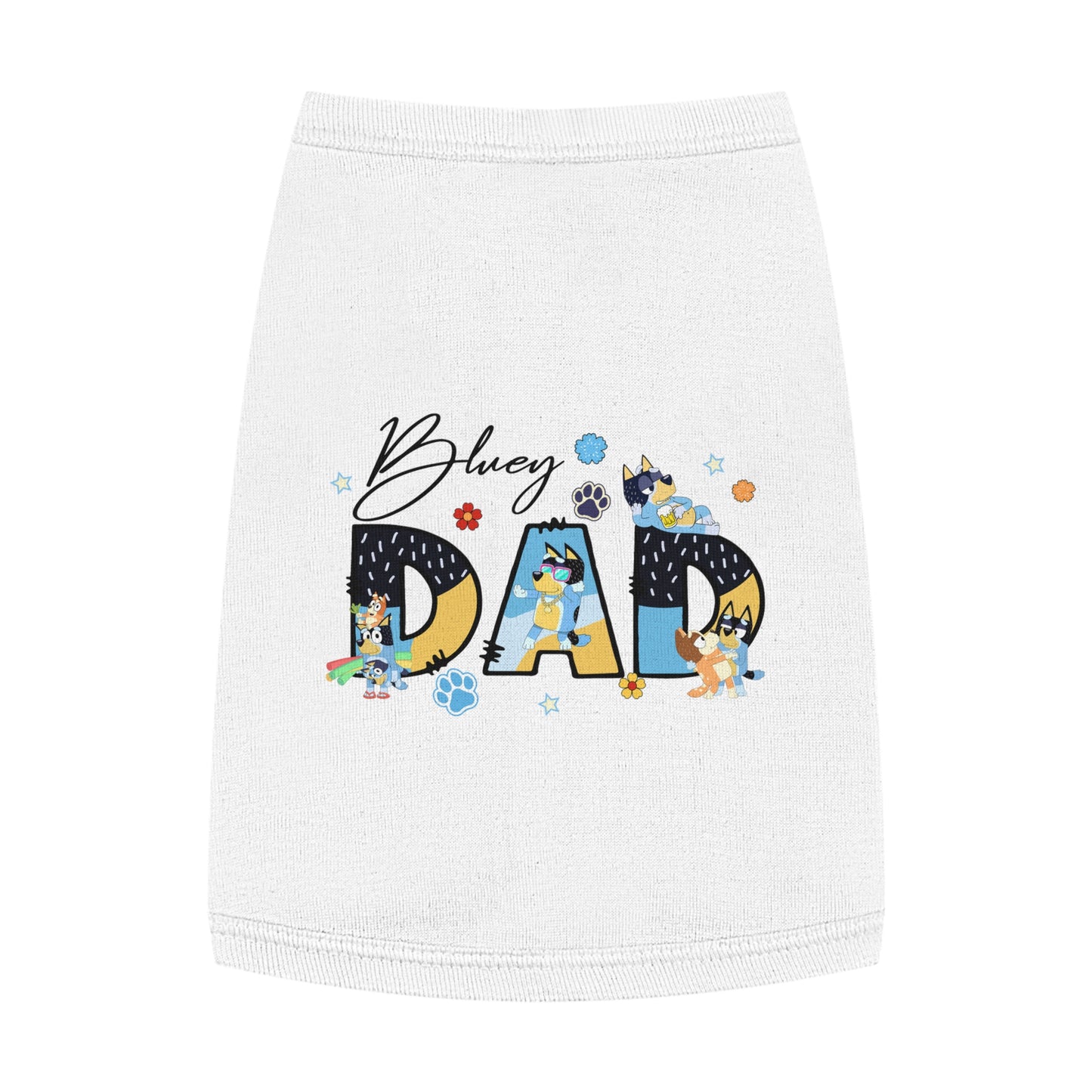 Princess Grace Adorable Bluey Dad Pet Tank Top Fun and Stylish Dog Apparel