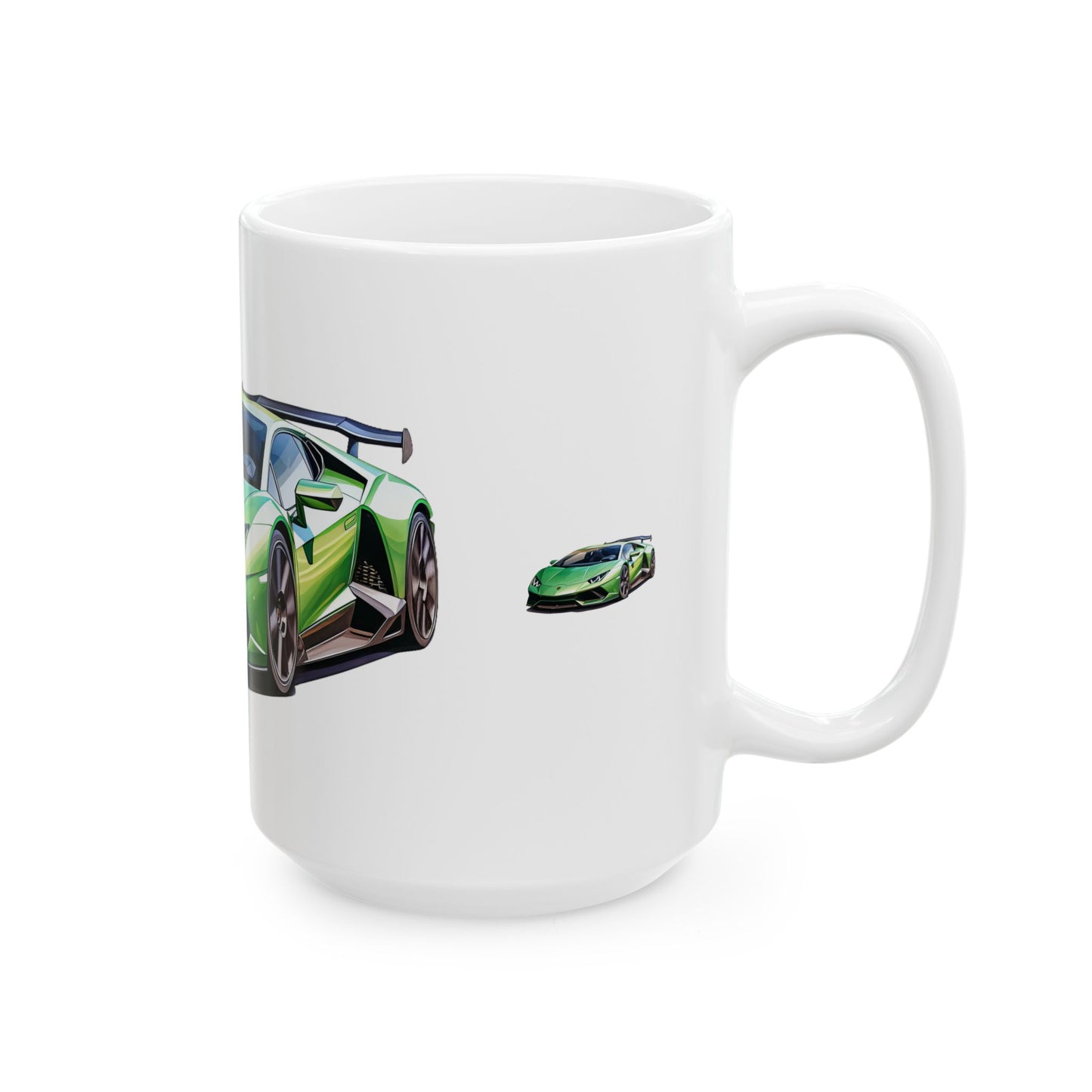 Princess Grace Lamborghini Green Sports Car Ceramic Mug Perfect Gift for Car Enthusiasts