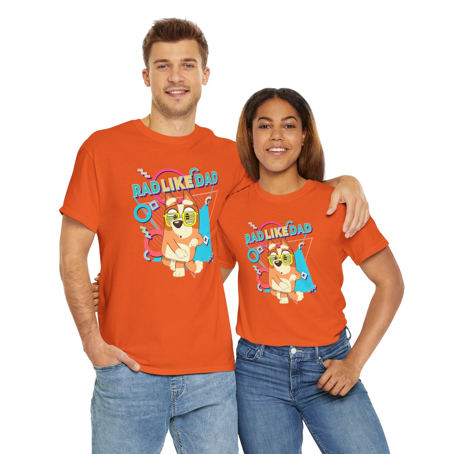 Princess Grace Bluer Rad Like Dad Fun Unisex Heavy Cotton Tee Graphic Tee for Everyday Wear and Gifts