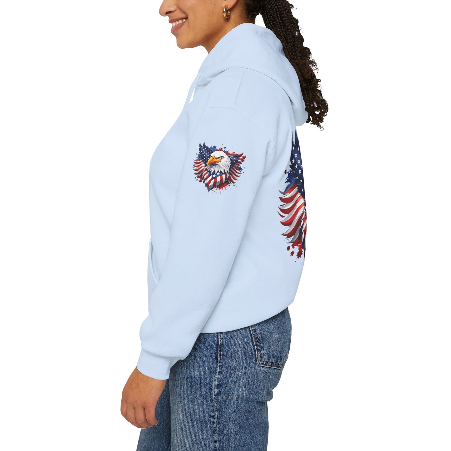 Princess Grace Patriotic Eagle Hoodie Unisex Heavy Blend Hooded Sweatshirt