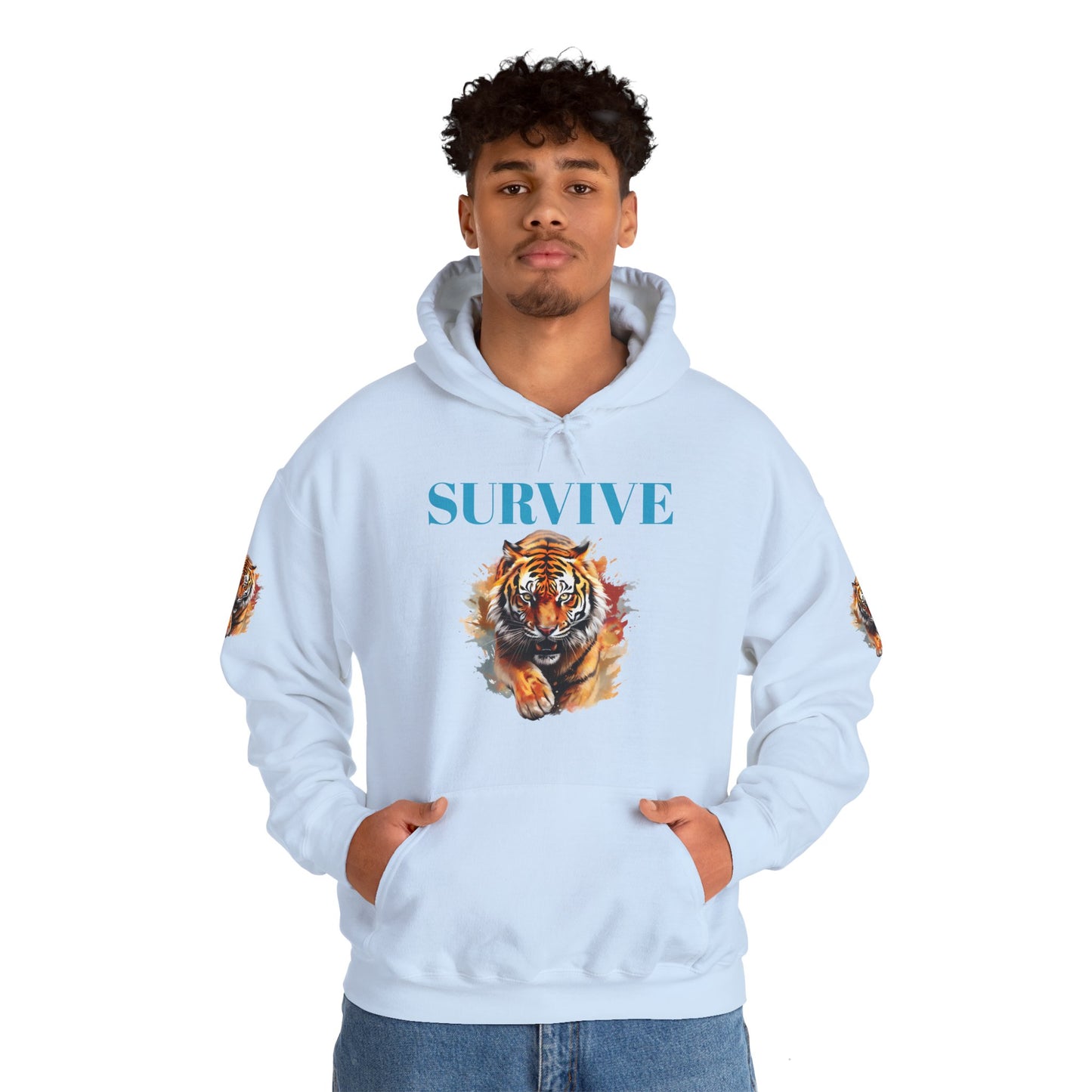 Princess Grace Survive Tiger Unisex Heavy Blend Hoodie Fierce & Inspirational Sweatshirt