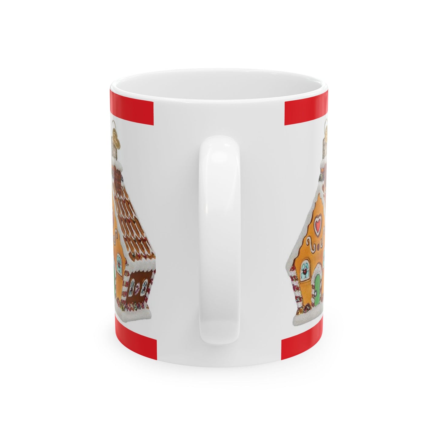 Princess Grace Gingerbread House Ceramic Mug Holiday Coffee Cup (11oz 15oz)