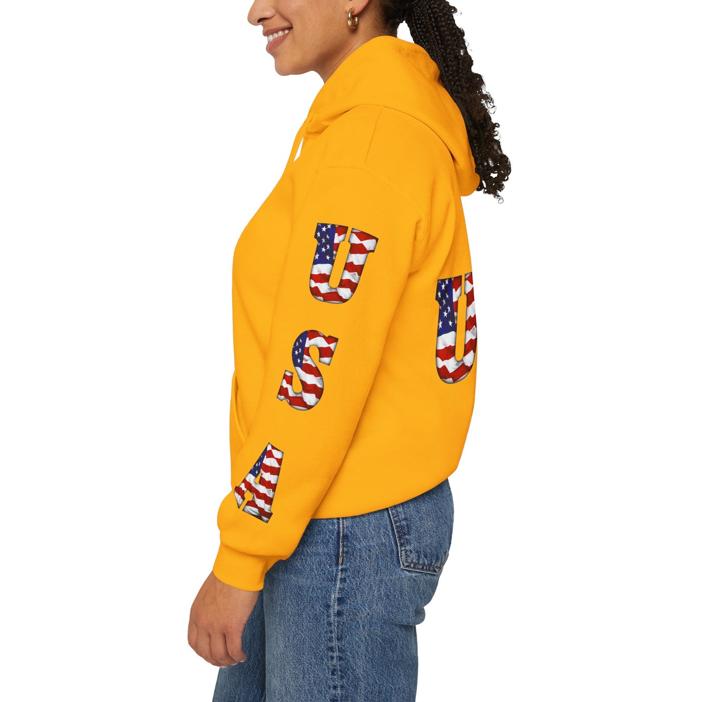 Princess Grace Patriotic USA Unisex Hooded Sweatshirt Heavy Blend for Comfort