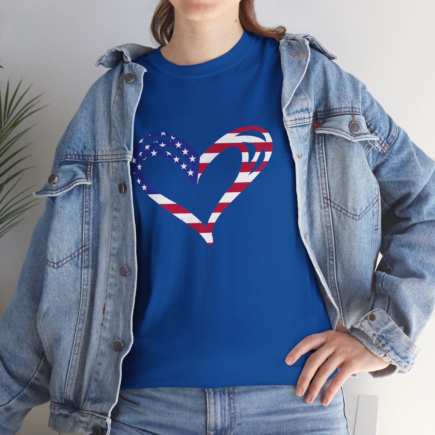 Princess Grace Patriotic Heart Unisex Heavy Cotton Tee