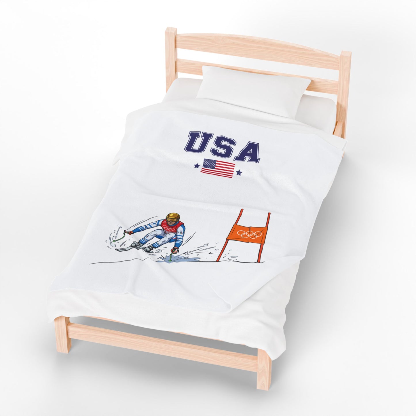 Princess Grace TEAM USA Velveteen Plush Blanket