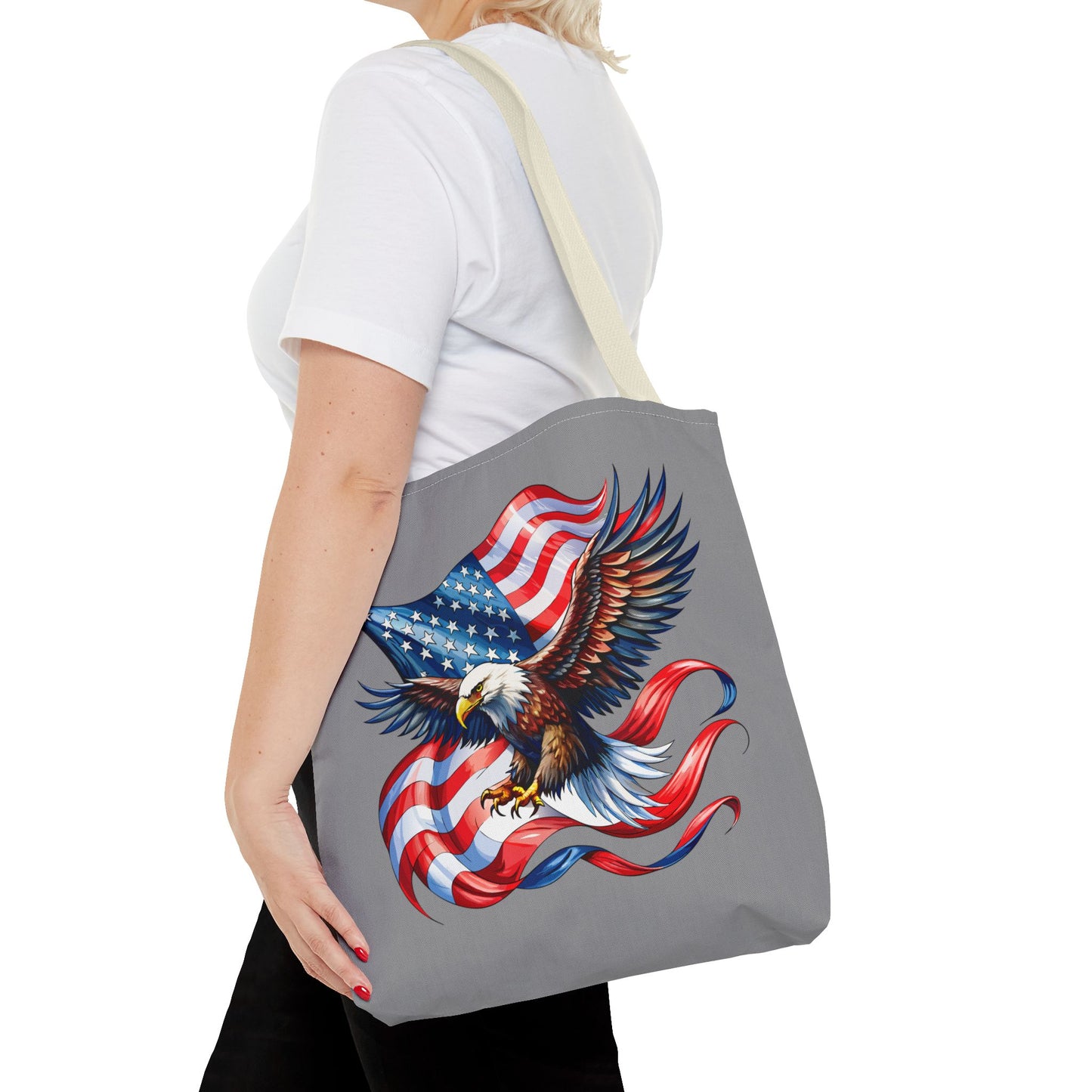 Princess Grace Patriotic Eagle Tote Bag Perfect for Fourth of July and Memorial Day