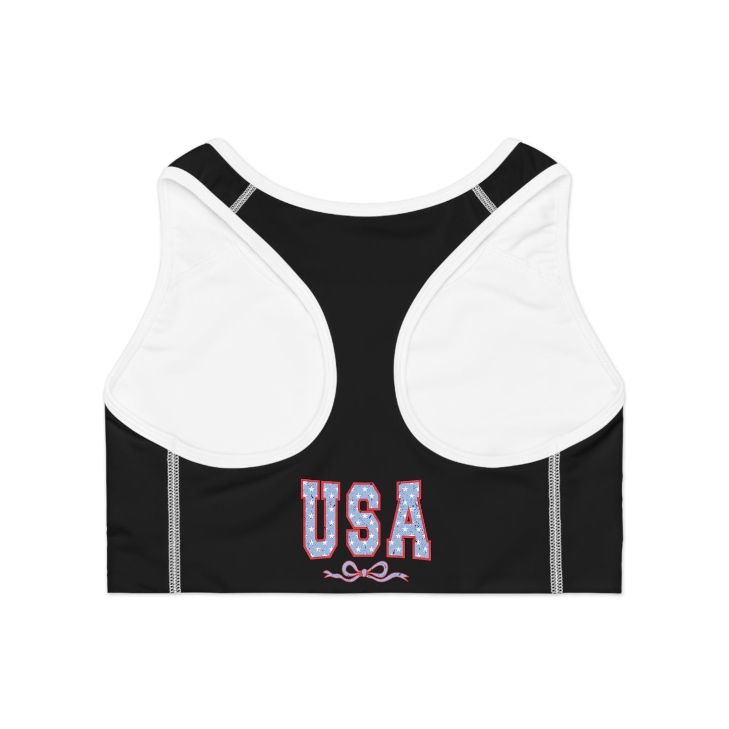 Princess Grace Patriotic USA Sports Bra for Fitness and Active Wear