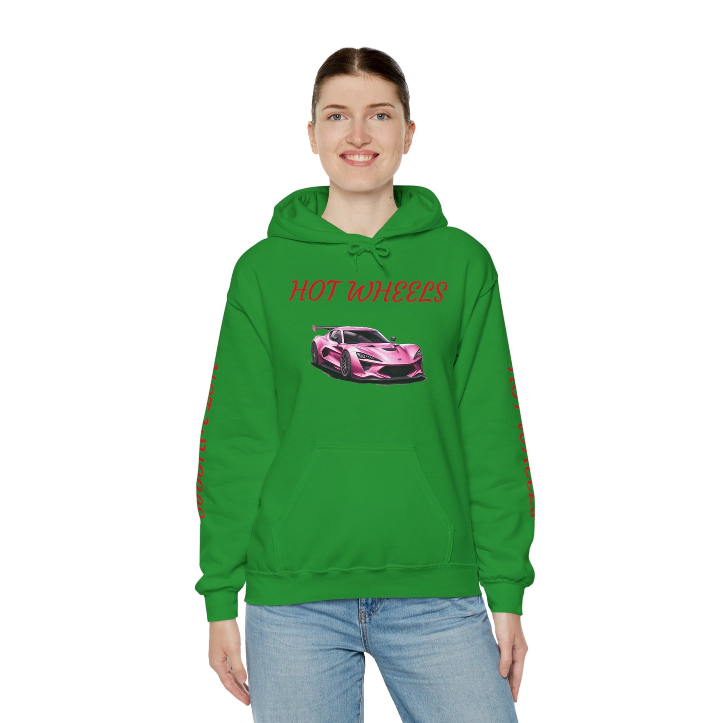 Princess Grace Hot Wheels Unisex Hoodie Stylish Pink Racing Car Design