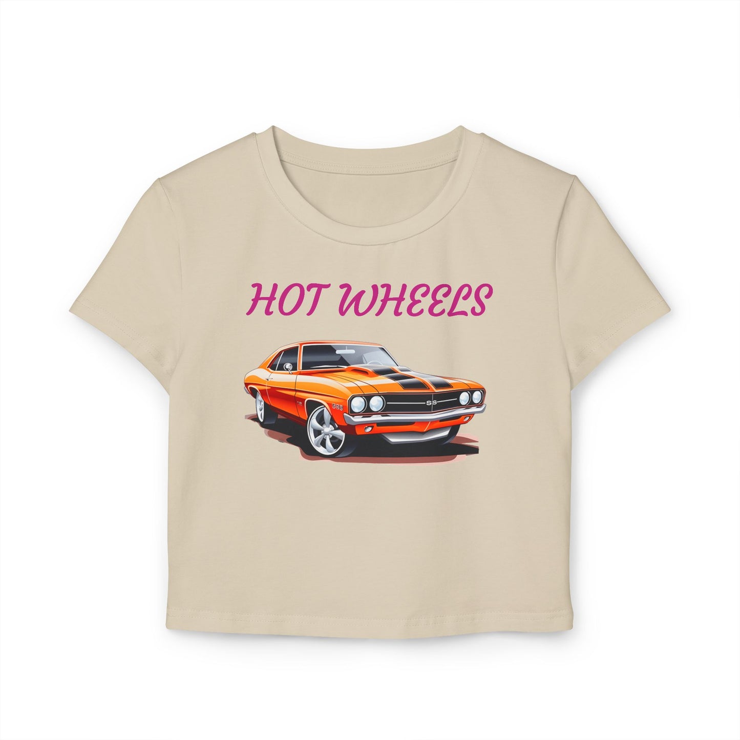 Princess Grace Vintage Hot Wheels Women's Baby Tee Retro Car Graphic Crop Top