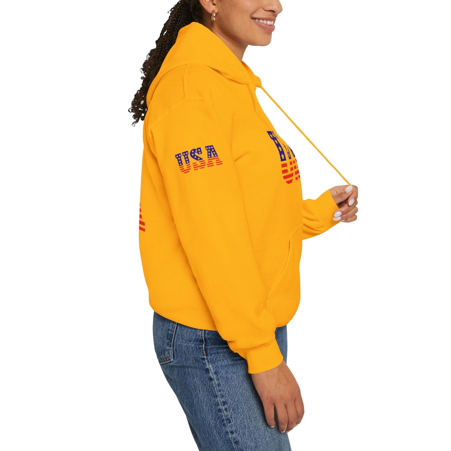 Princess Grace USA Proud Unisex Heavy Blend Hooded Sweatshirt Patriotic Eagle Design