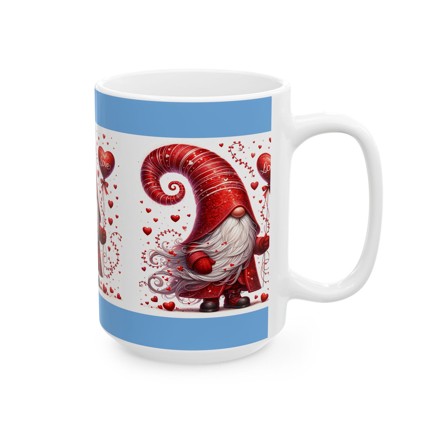 Princess Grace Love Themed Ceramic Mug with Whimsical Santa Design