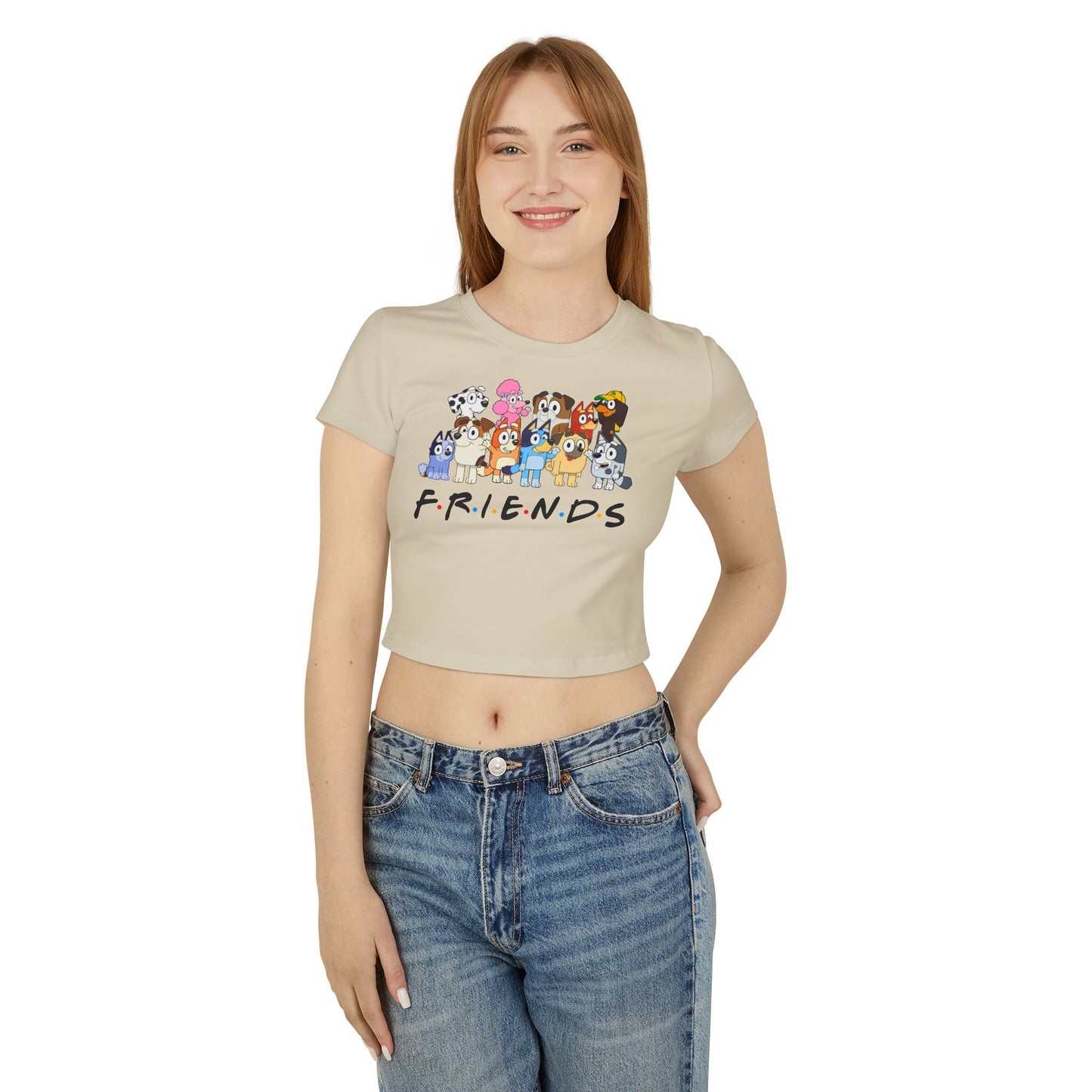 Princess Grace Cute Bluey Friends Women's Baby Tee Perfect for Kids & Cartoon Lovers