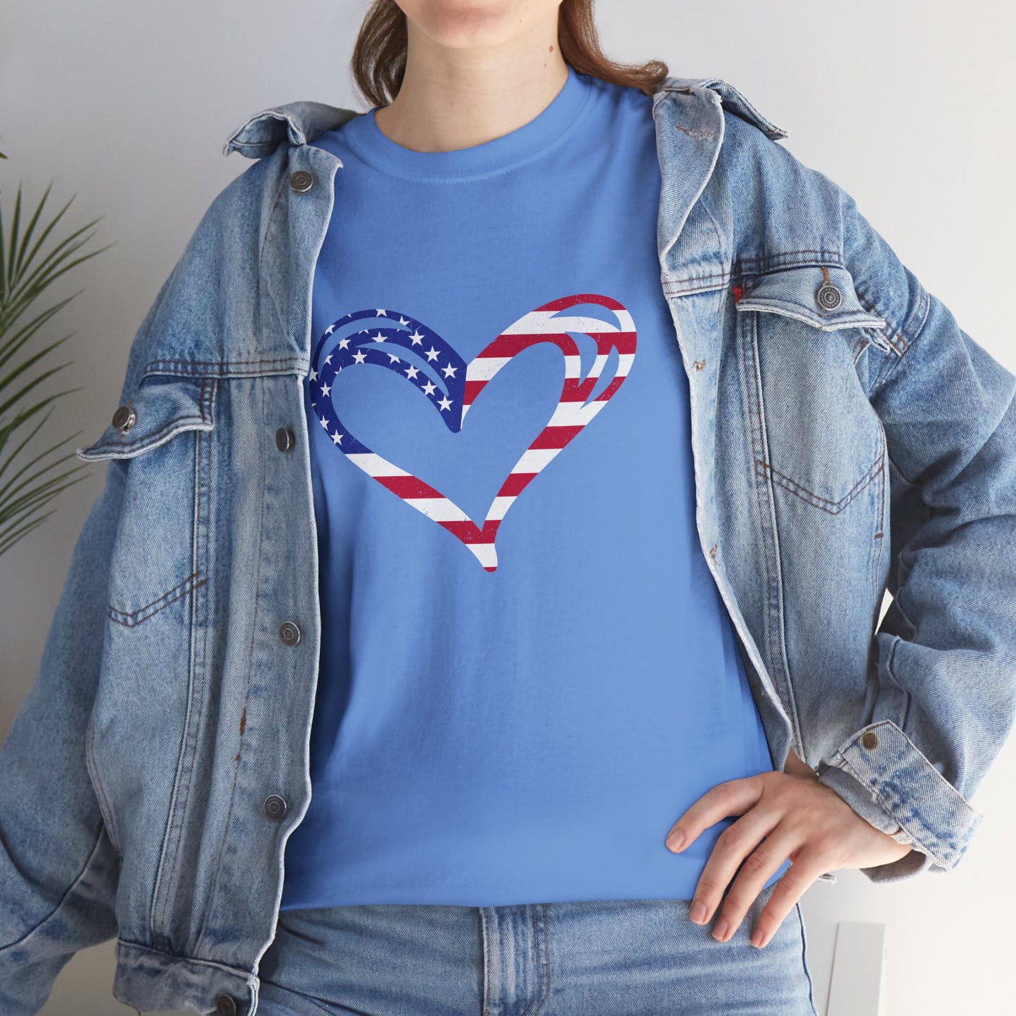 Princess Grace Patriotic Heart Unisex Heavy Cotton Tee