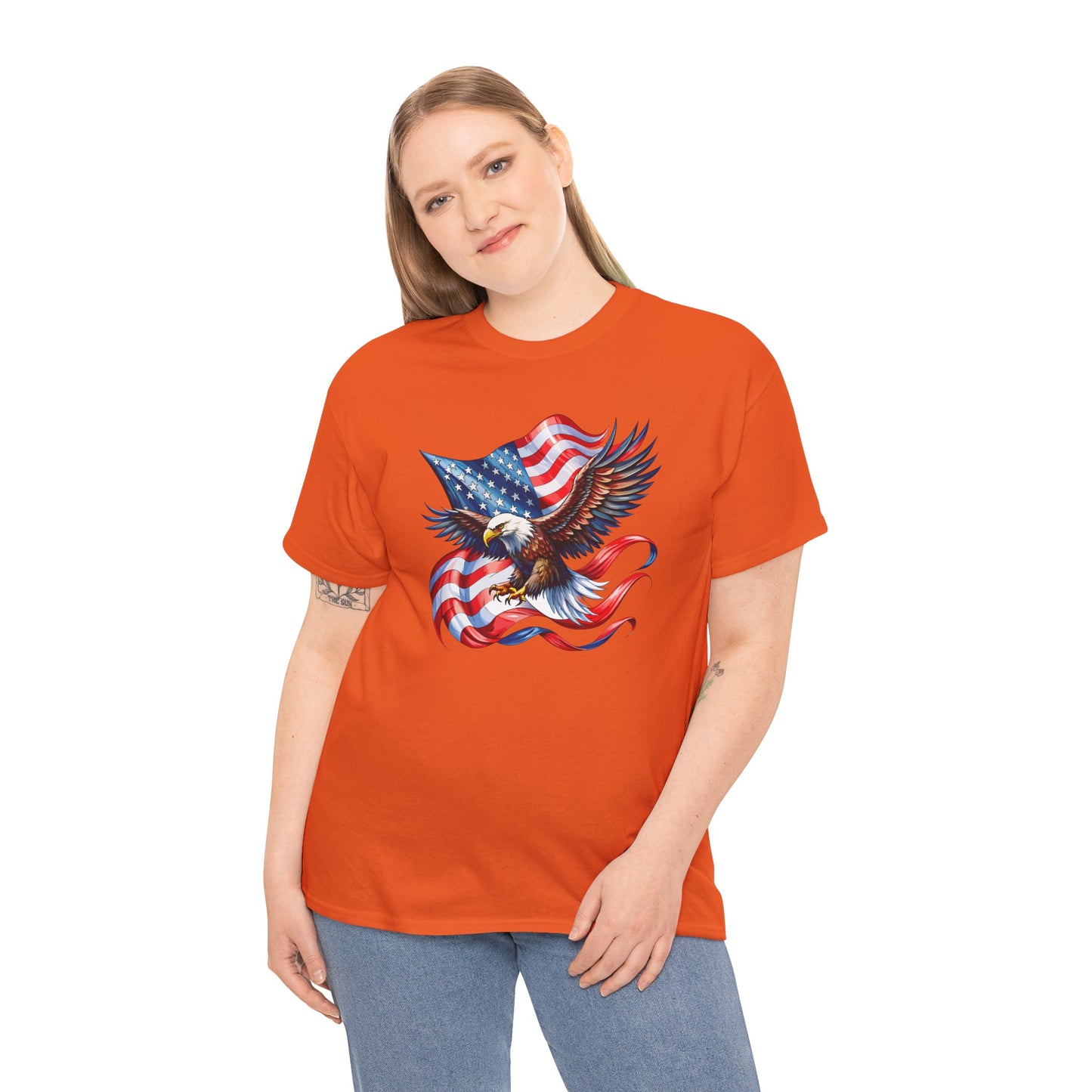 Princess Grace Patriotic Eagle Graphic Unisex Heavy Cotton Tee